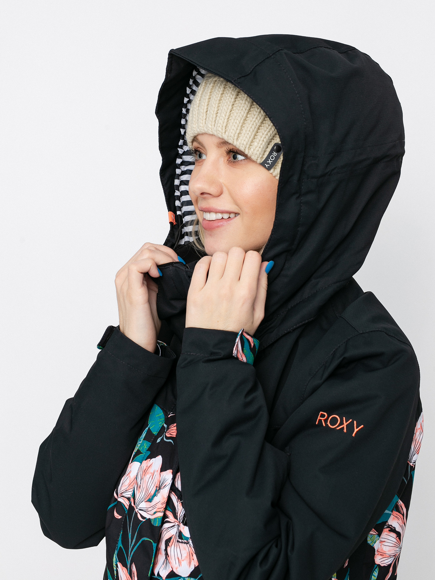 Dámská Snowboardová bunda Roxy Jetty Block (true black tropical day)