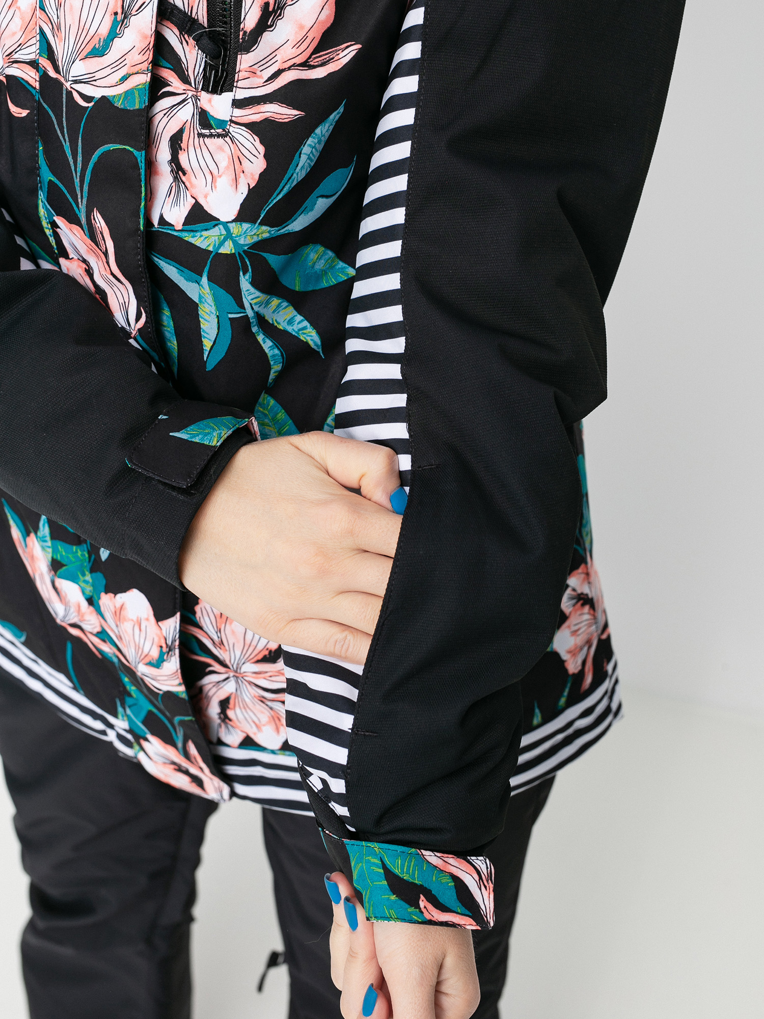 Dámská Snowboardová bunda Roxy Jetty Block (true black tropical day)