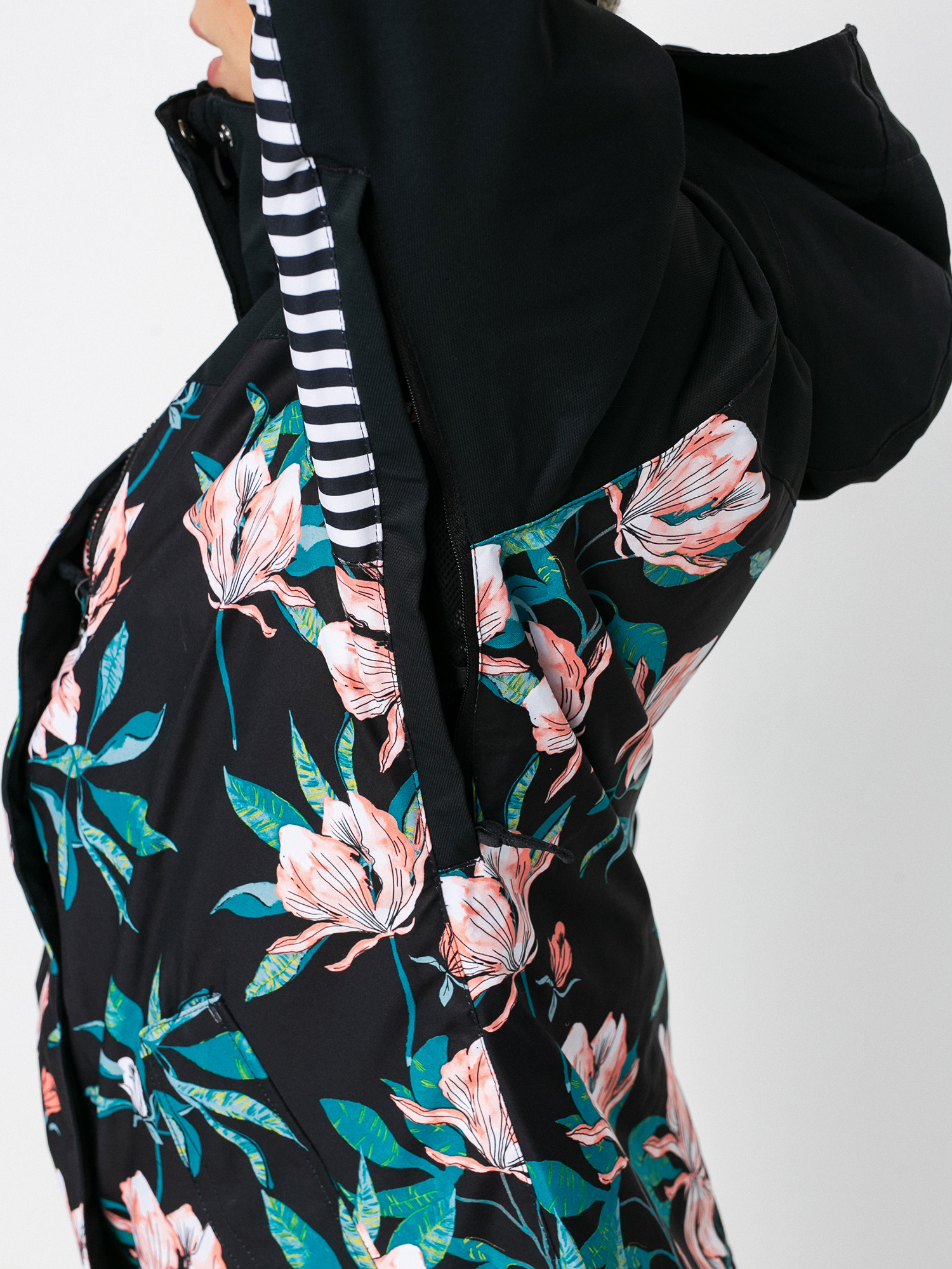 Dámská Snowboardová bunda Roxy Jetty Block (true black tropical day)