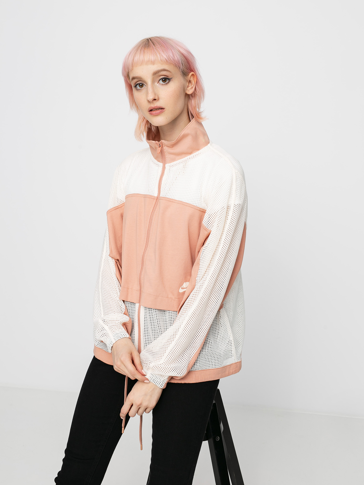 Mikina Nike Jkt Mesh Wmn (rose gold/pale ivory/pale ivory)