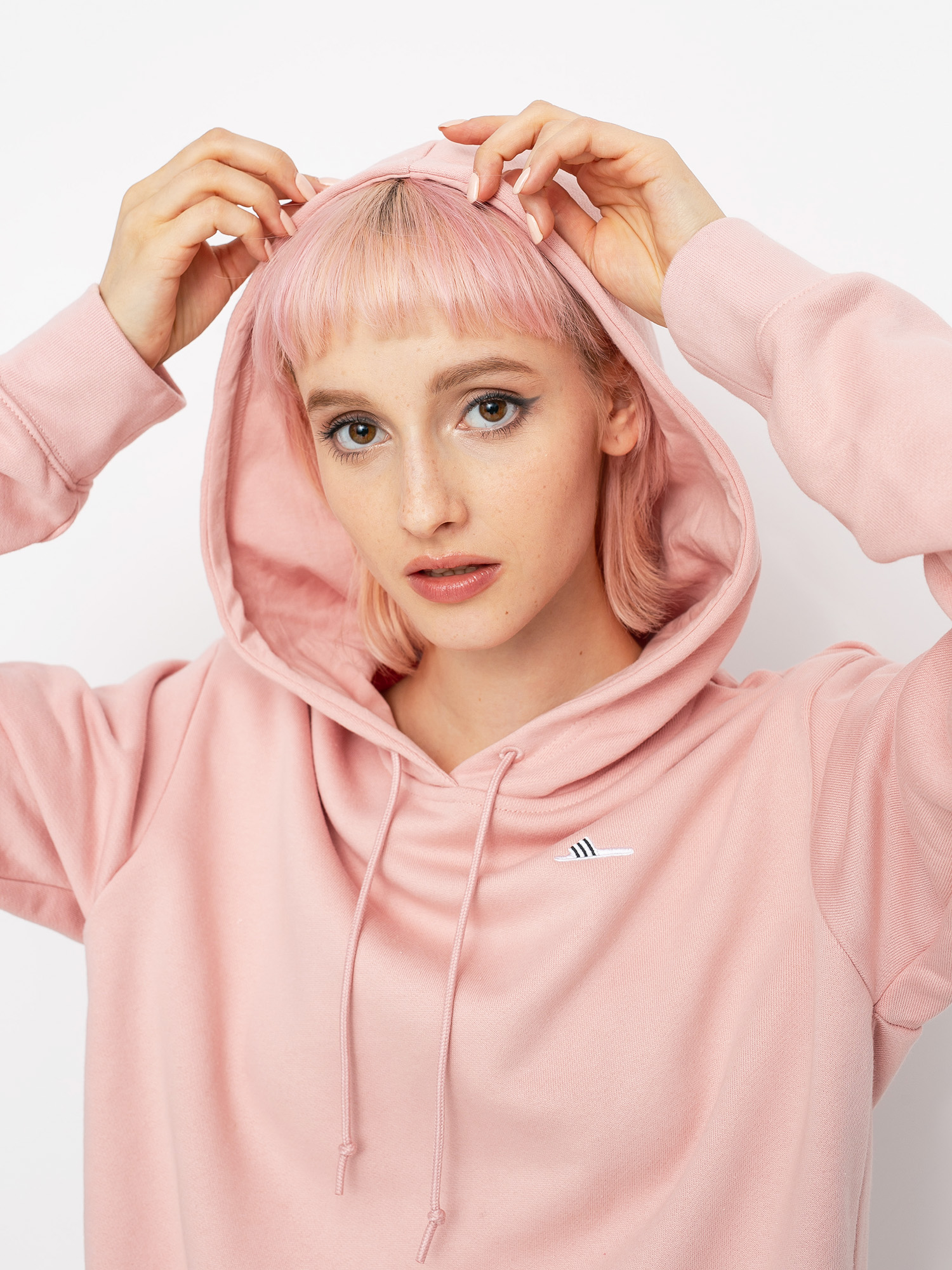 Mikina s kapucí adidas Originals Hoodie Wmn (pink spirit)