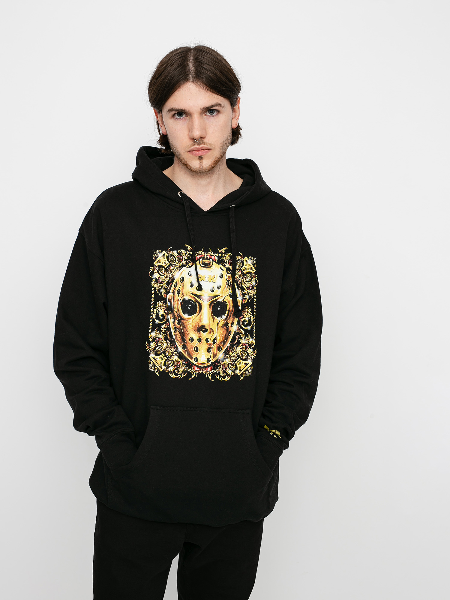 Mikina s kapucí DGK Baraque HD (black)