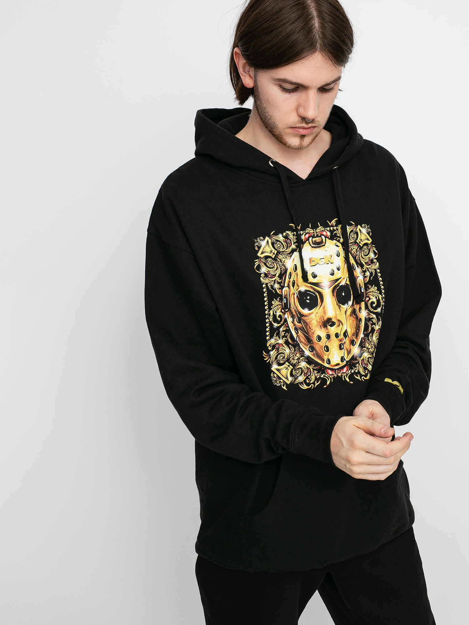 Mikina s kapucí DGK Baraque HD (black)