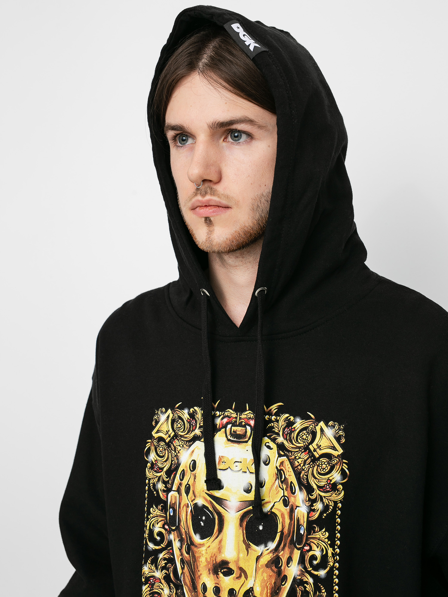 Mikina s kapucí DGK Baraque HD (black)