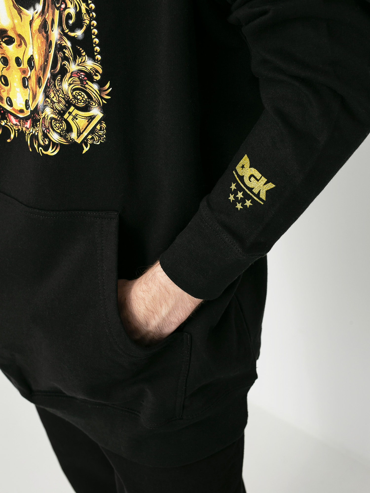 Mikina s kapucí DGK Baraque HD (black)