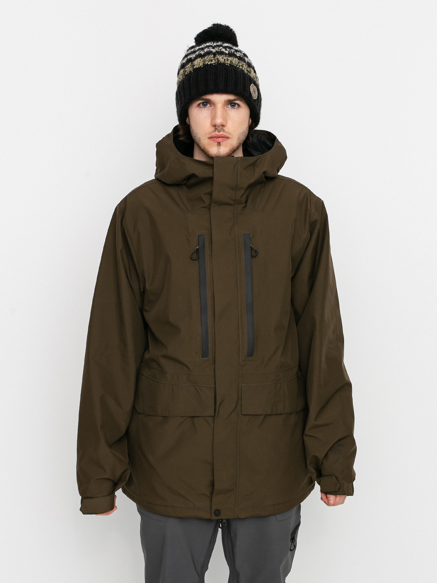 Pánská Snowboardová bunda Volcom Ten Ins Gore Tex (black military)