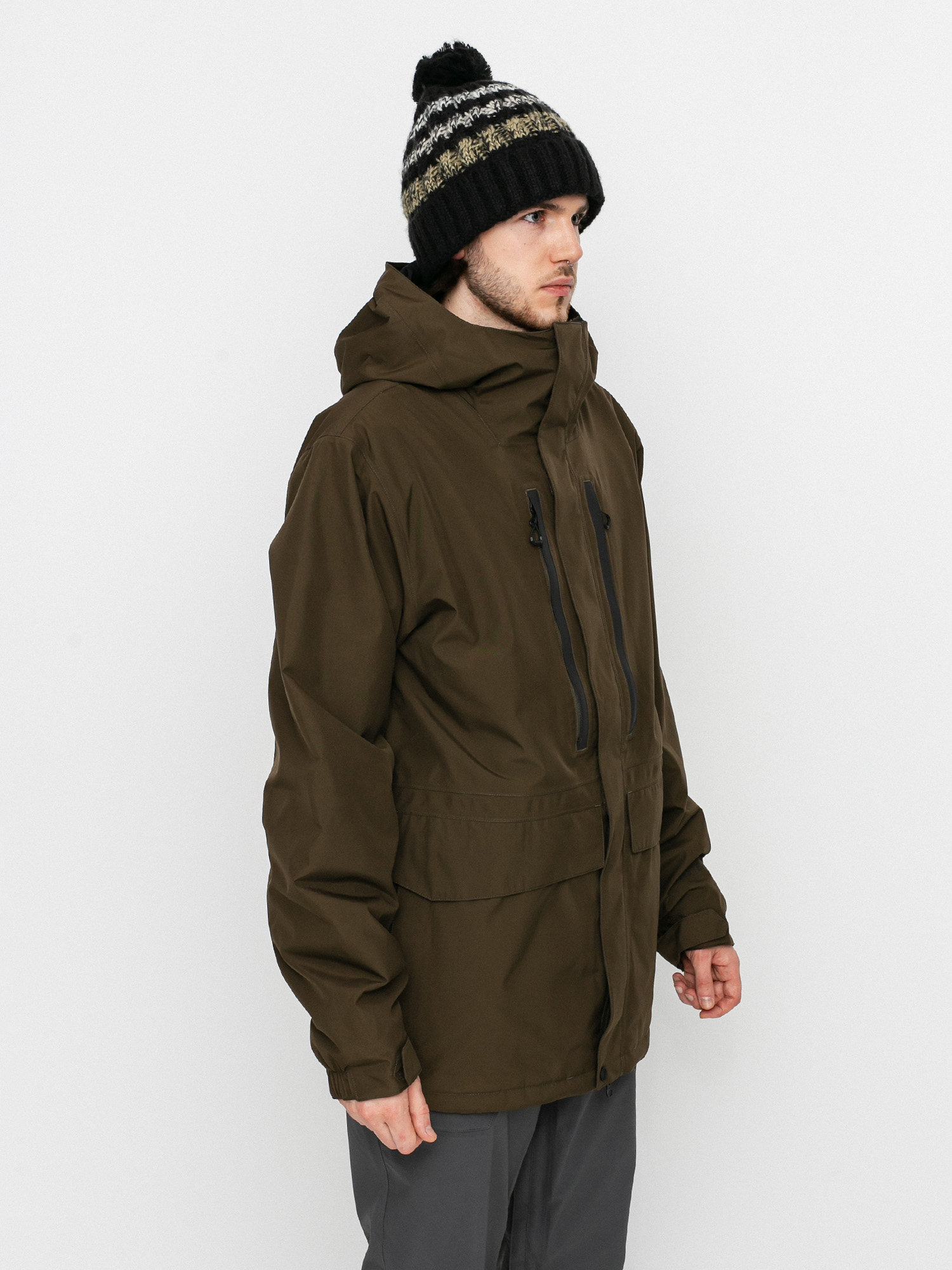 Pánská Snowboardová bunda Volcom Ten Ins Gore Tex (black military)