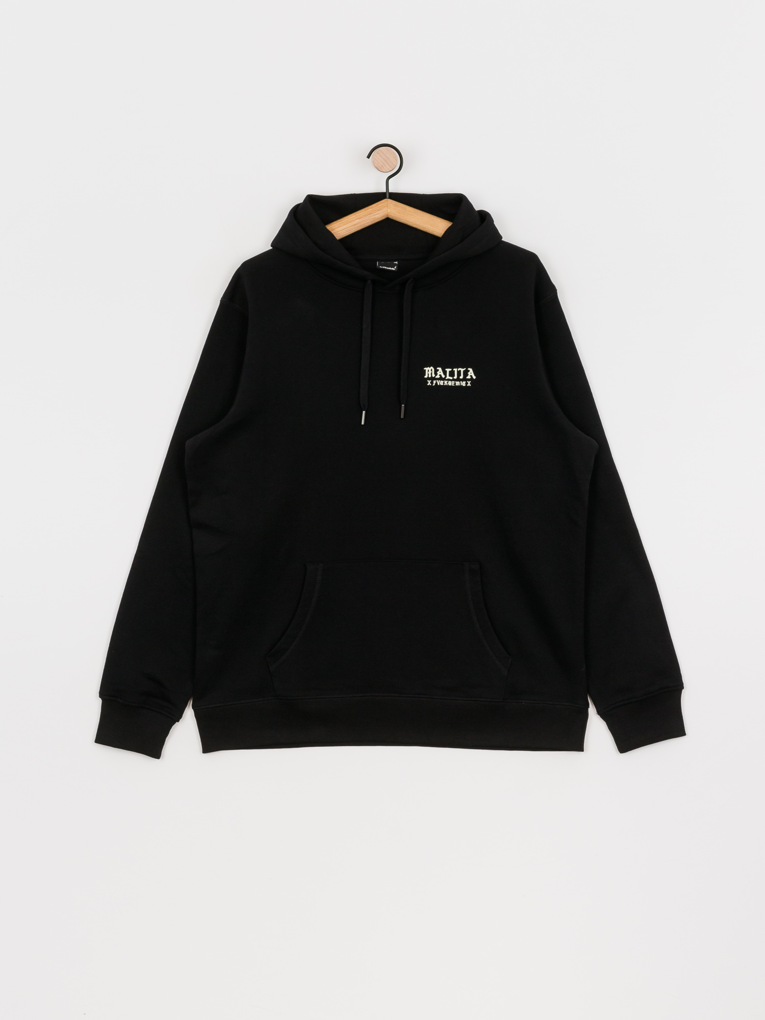 Mikina s kapucí Malita Fck Covid HD (black)