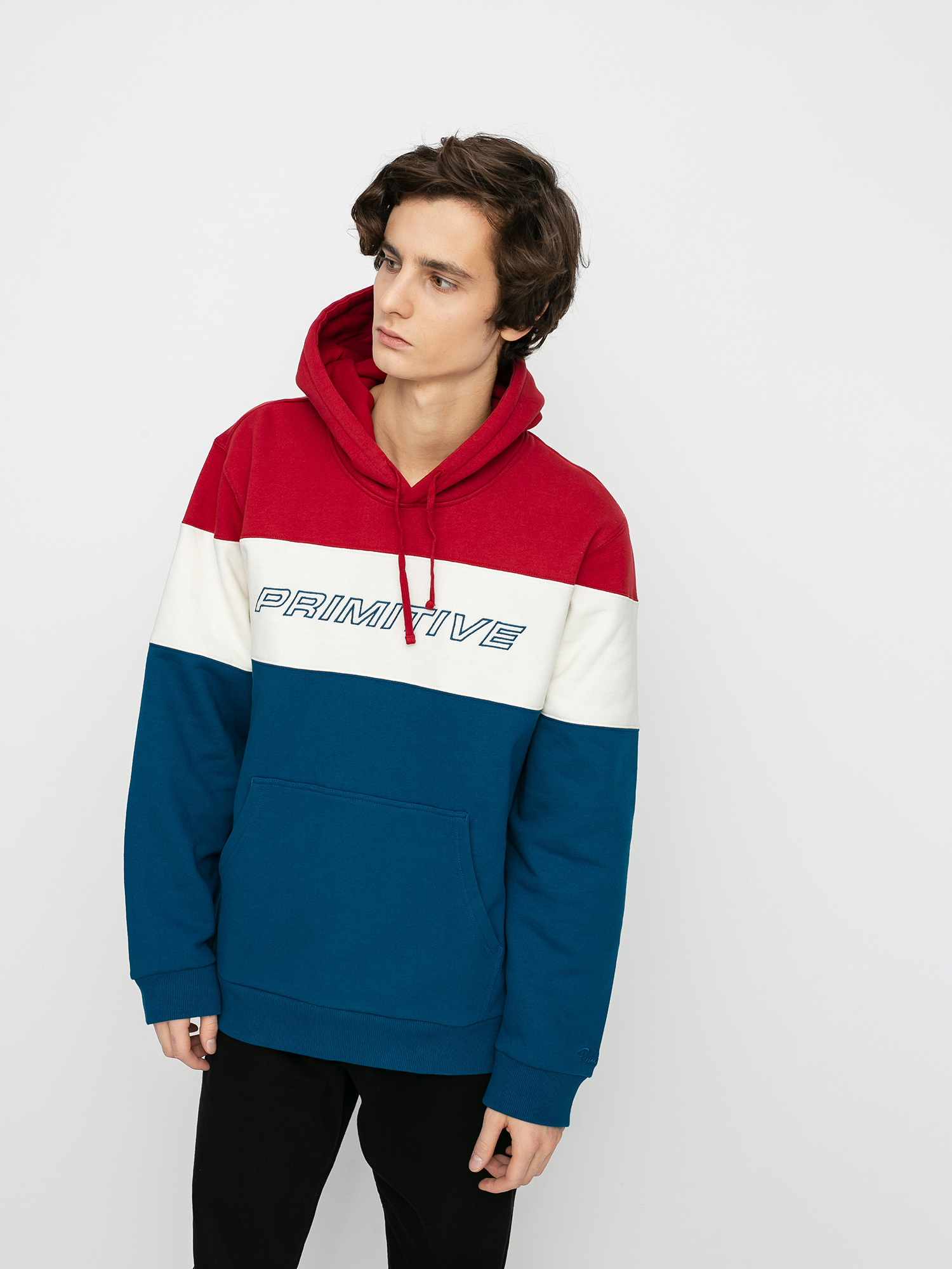 Mikina s kapucí Primitive Levels HD (red)