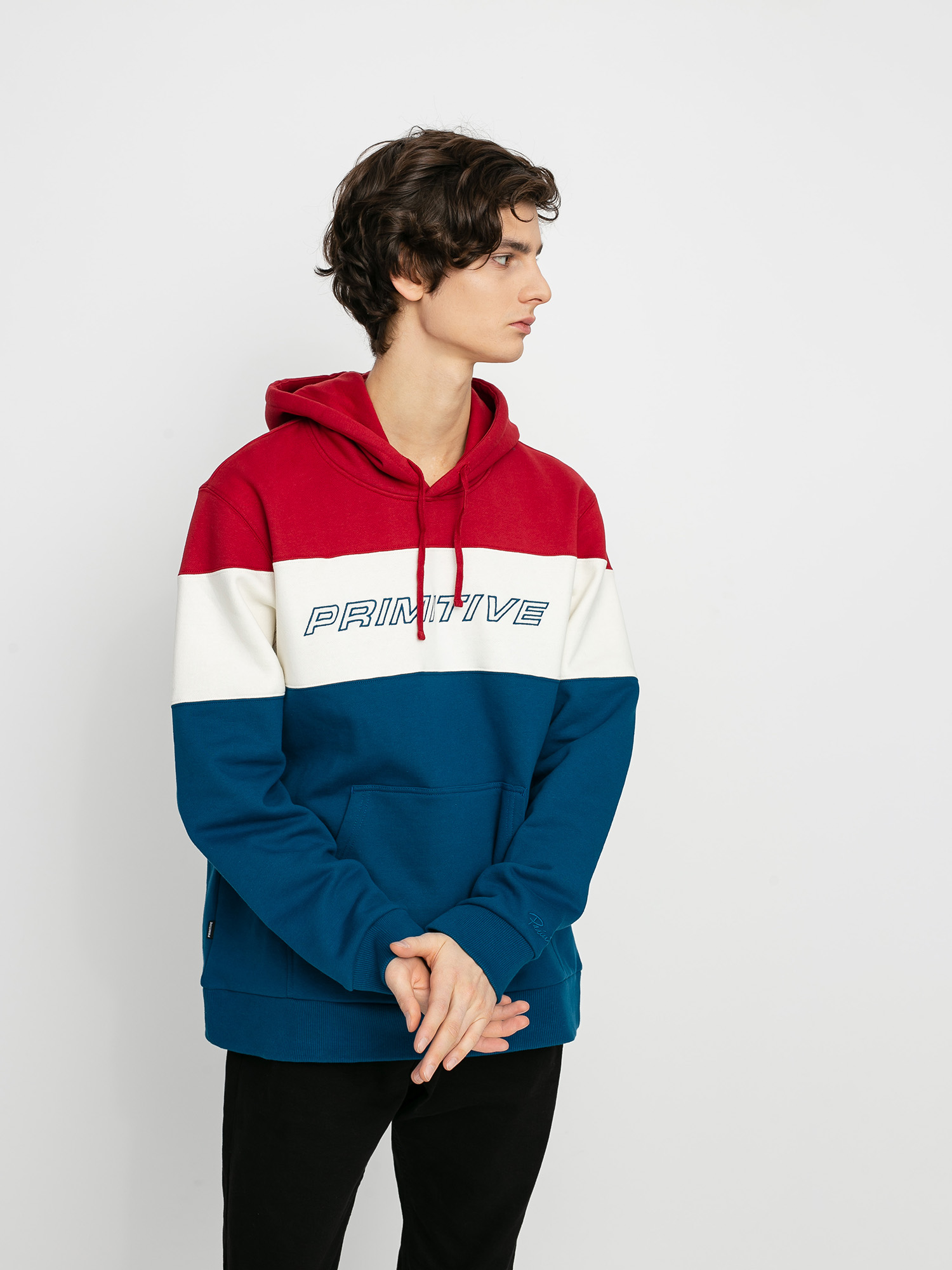 Mikina s kapucí Primitive Levels HD (red)