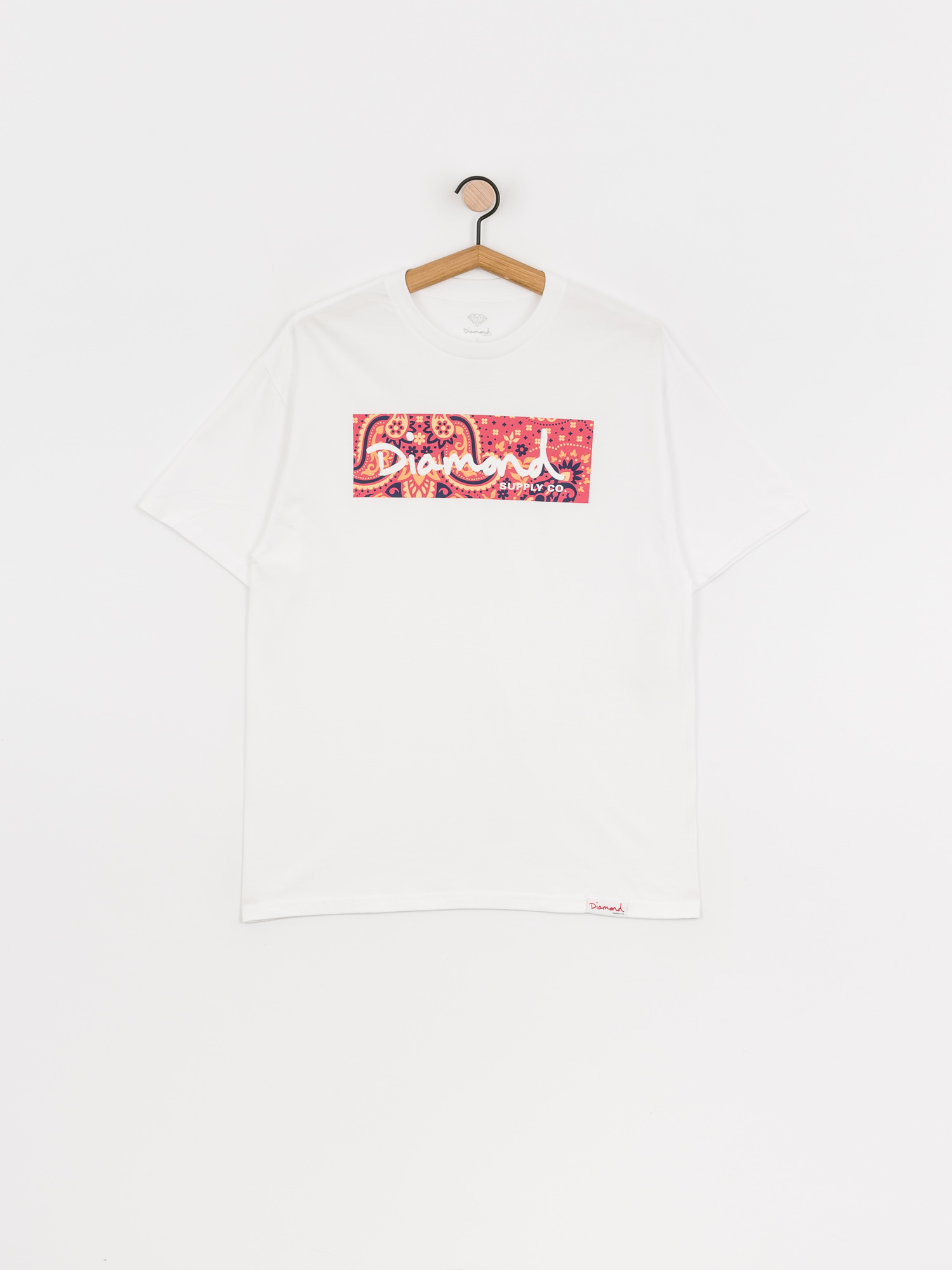 Tričko Diamond Supply Co. Paisley Box Logo (white)