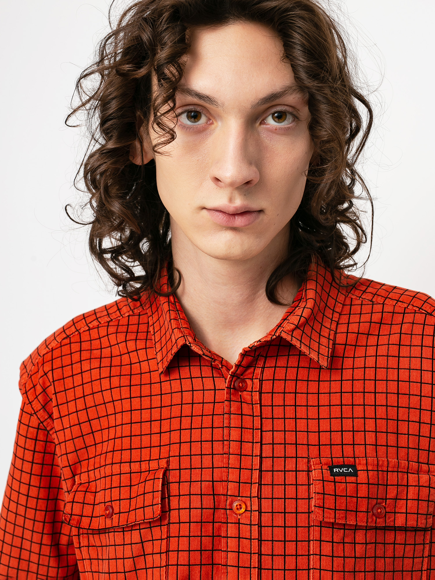 Košile RVCA Freeman Cord Ls (rust)