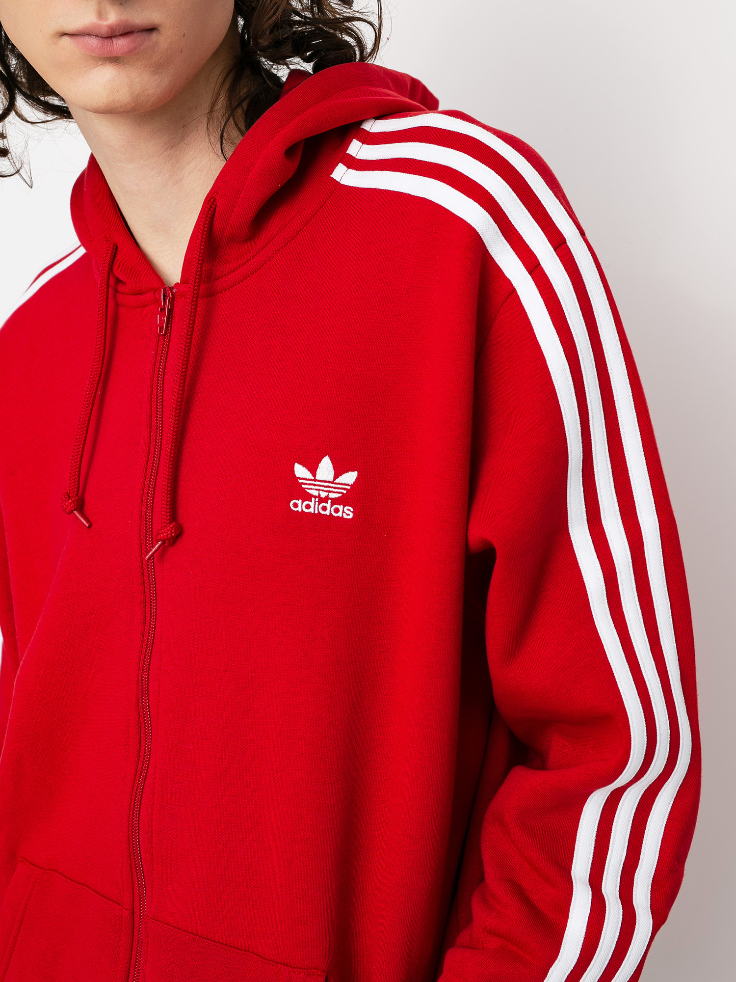 Mikina adidas Originals 3 Stripes Fz (powred)