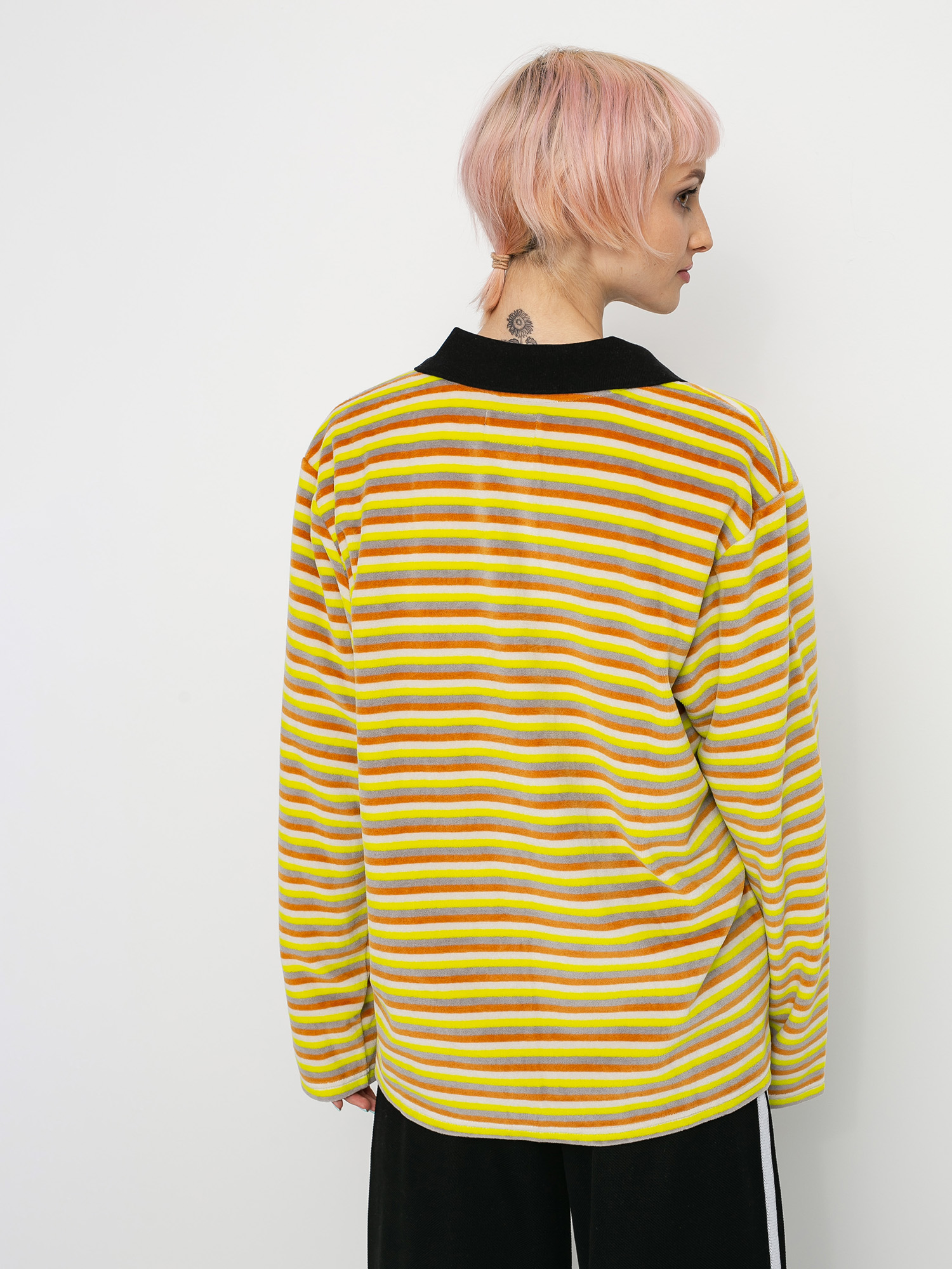 Triko Stussy Rosemary Velour Stripe Wmn (yellow)