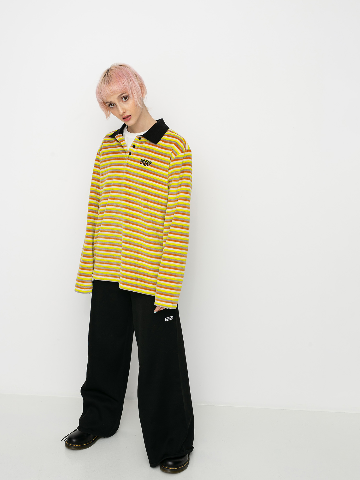 Triko Stussy Rosemary Velour Stripe Wmn (yellow)