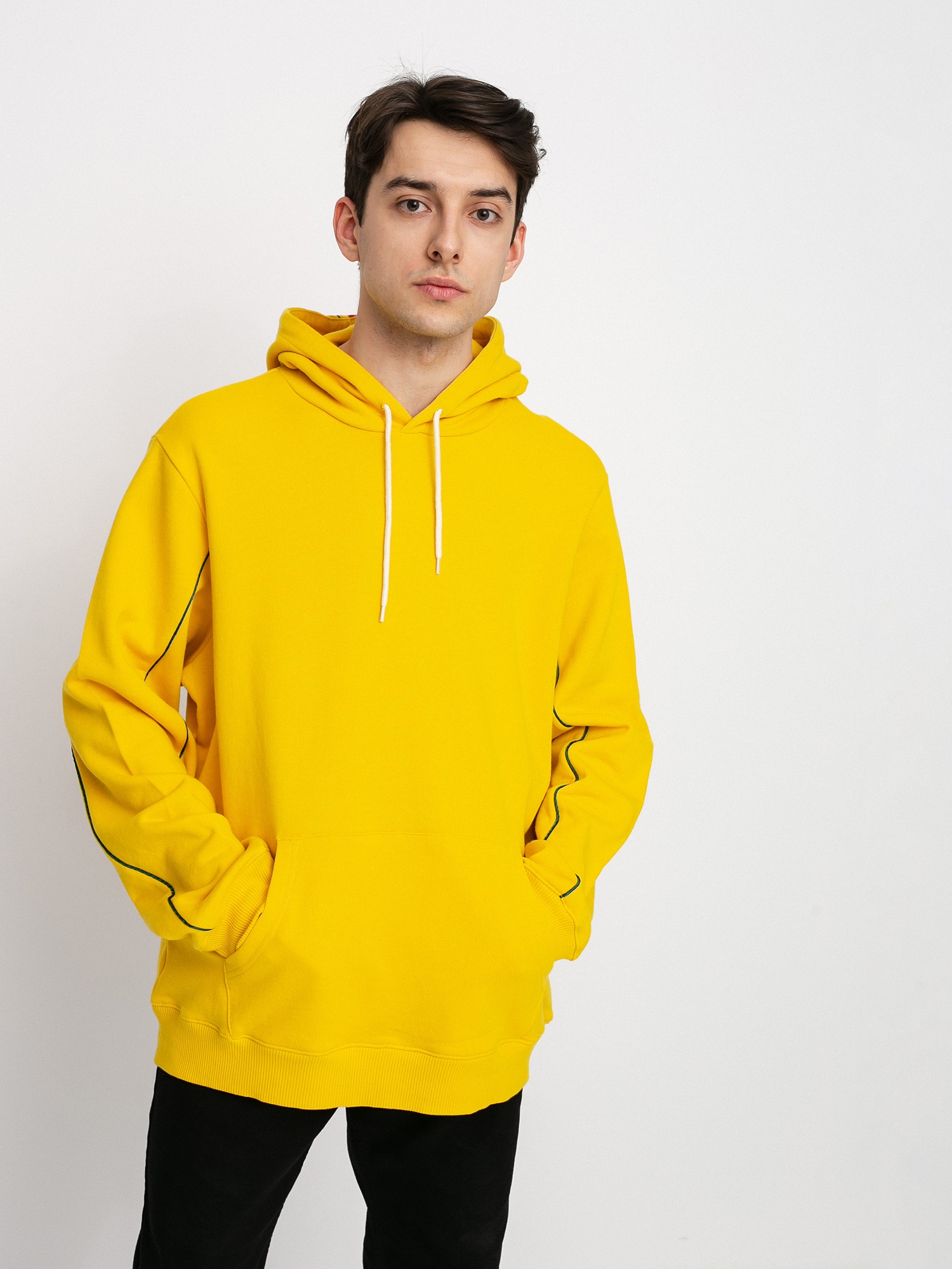 Mikina s kapucí Diamond Supply Co. Checkered Cross HD (yellow)