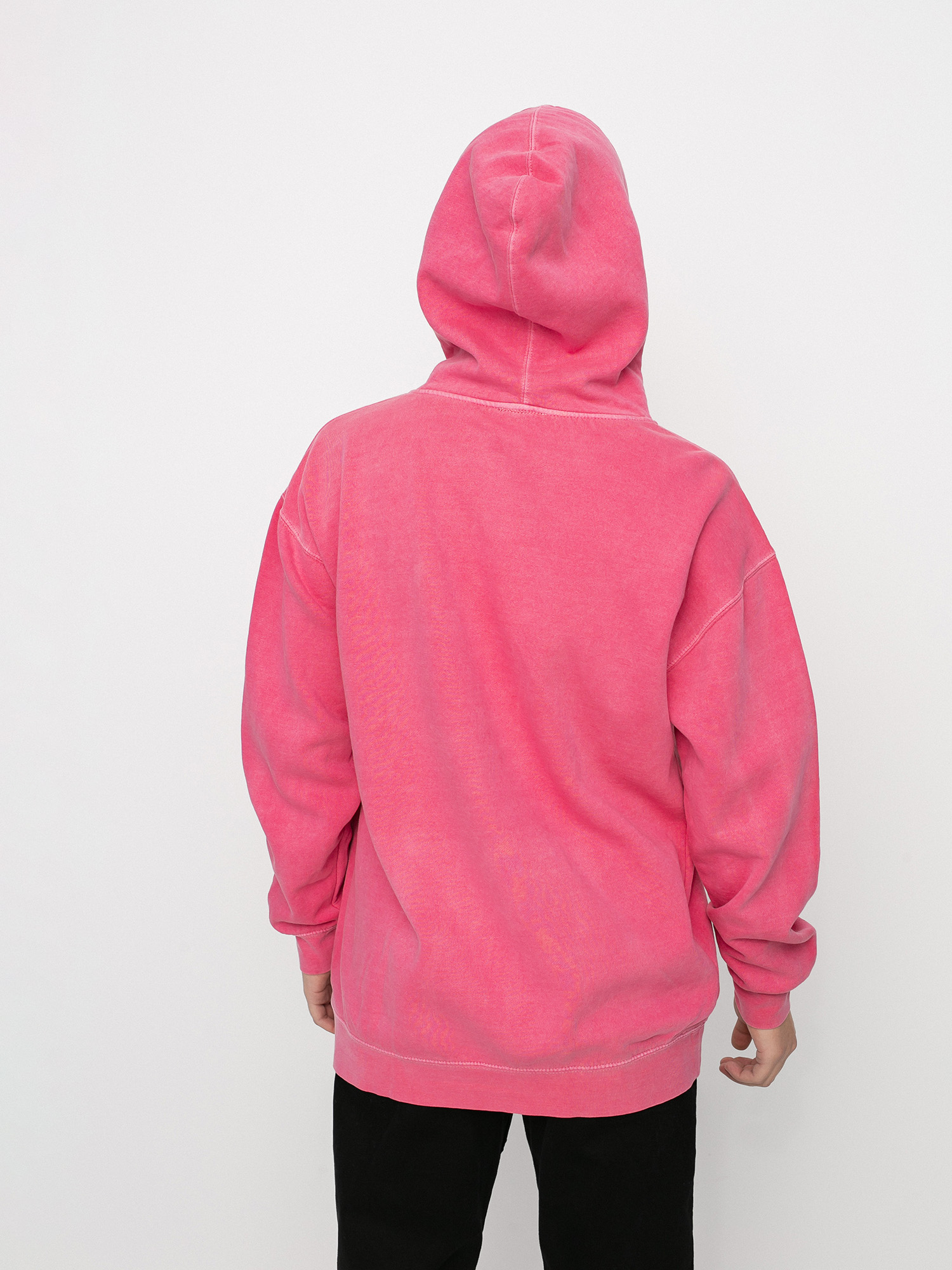 Mikina s kapucí Diamond Supply Co. Og Script Overdyed HD (pink)