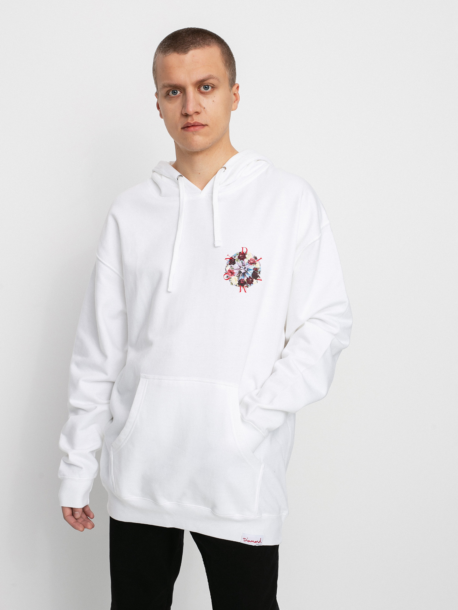 Mikina s kapucí Diamond Supply Co. Summertime HD (white)