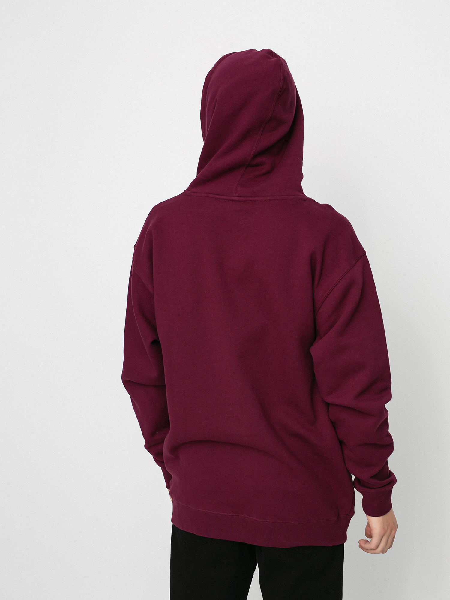 Mikina s kapucí Pizza Skateboards Emoji HD (burgundy)