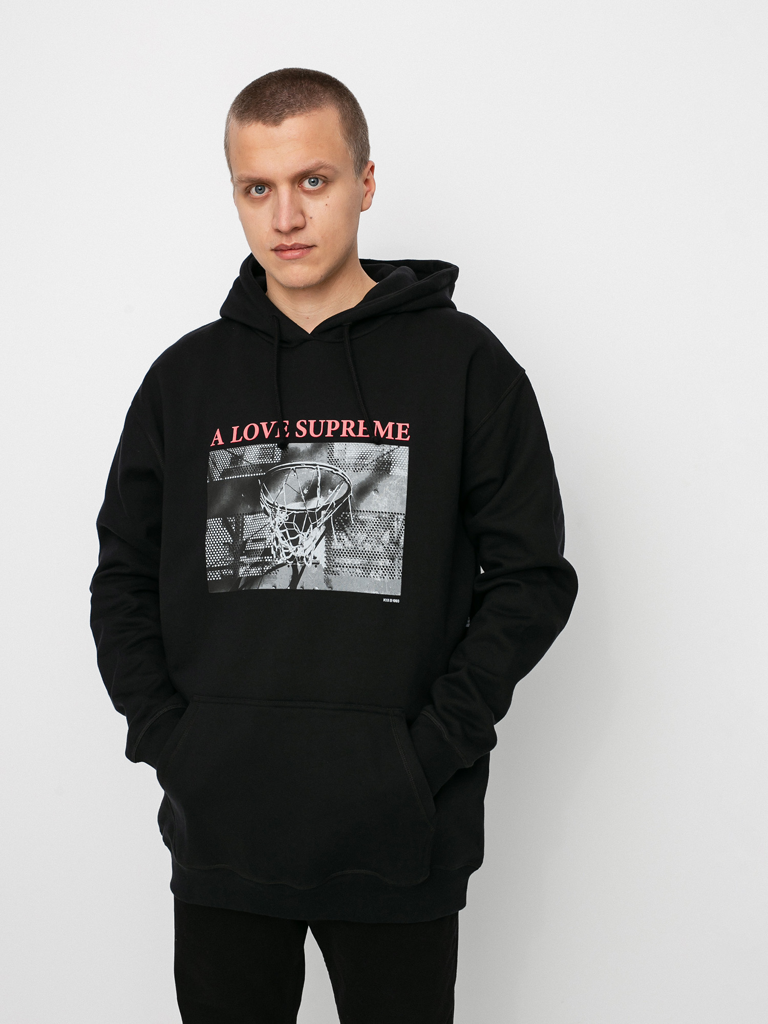 Mikina s kapucí K1x Love Supreme HD (black)