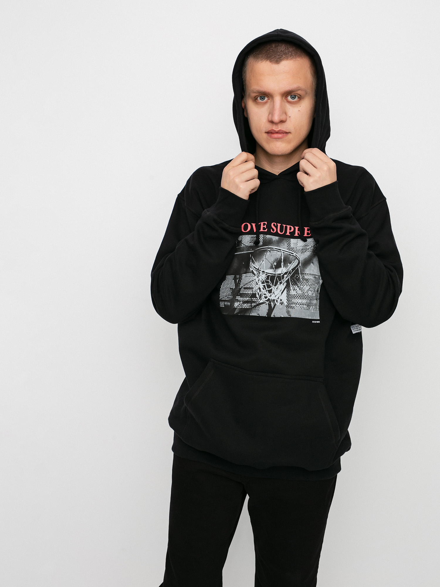 Mikina s kapucí K1x Love Supreme HD (black)