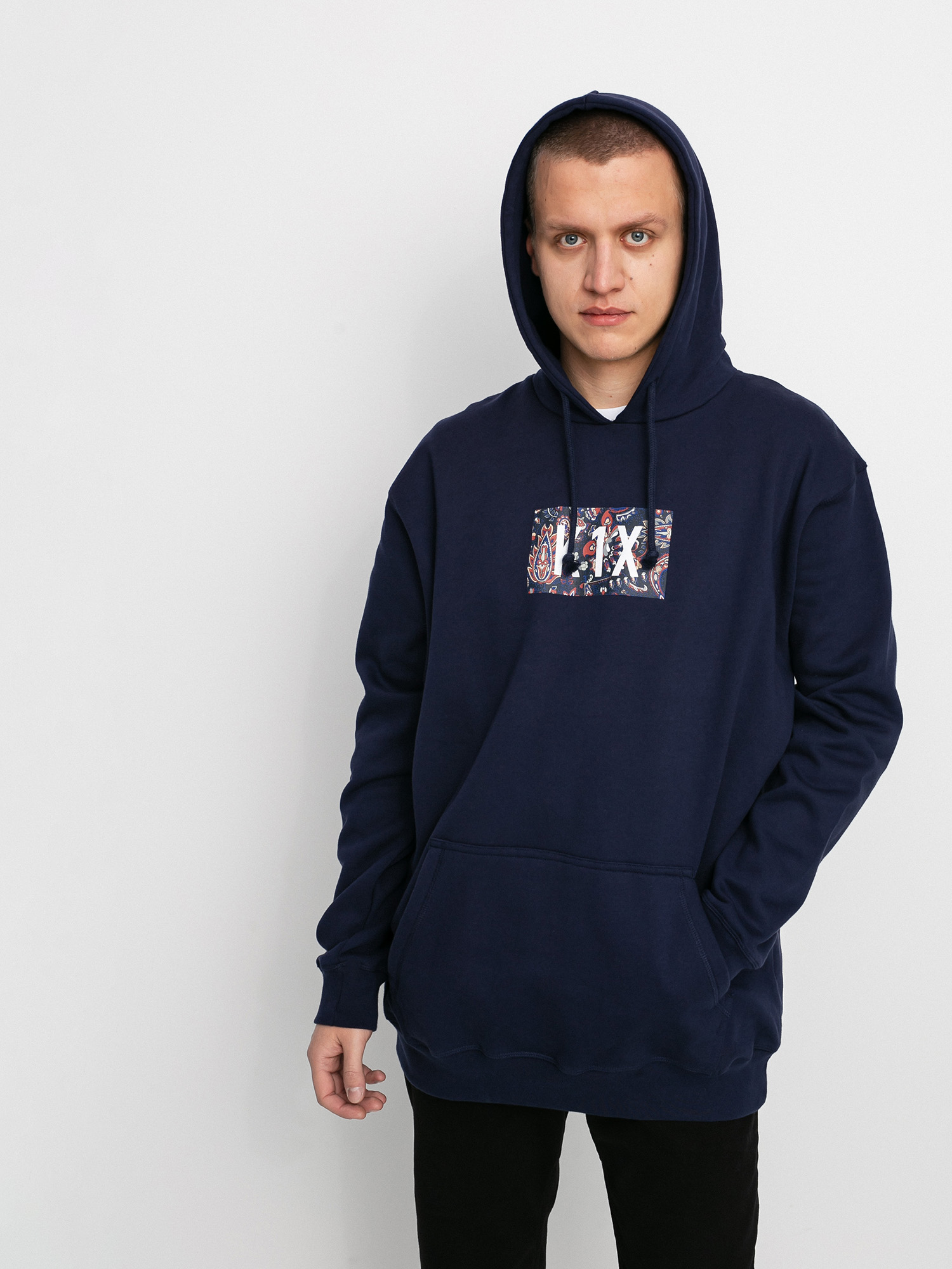 Mikina s kapucí K1x Paisley Bogo HD (peacoat)