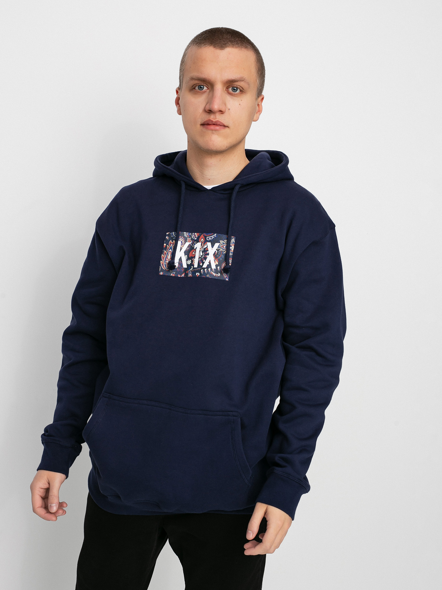 Mikina s kapucí K1x Paisley Bogo HD (peacoat)