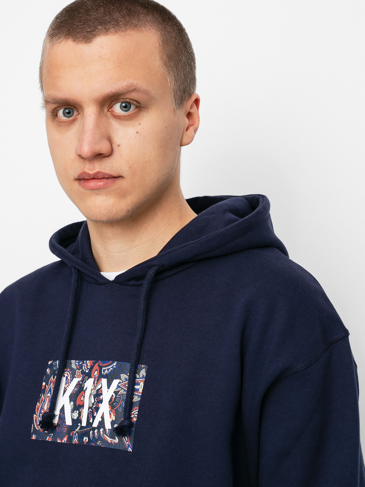 Mikina s kapucí K1x Paisley Bogo HD (peacoat)