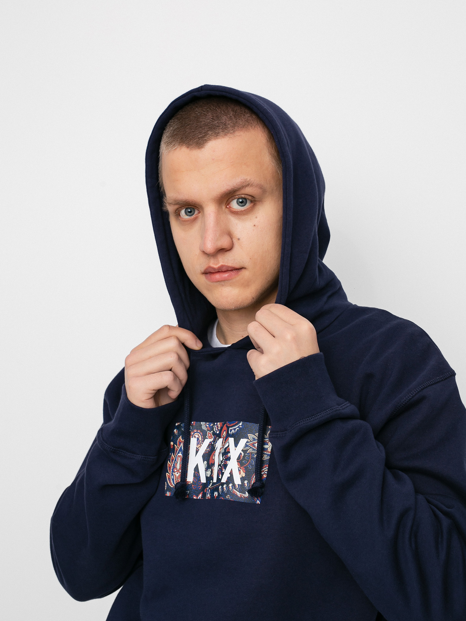 Mikina s kapucí K1x Paisley Bogo HD (peacoat)