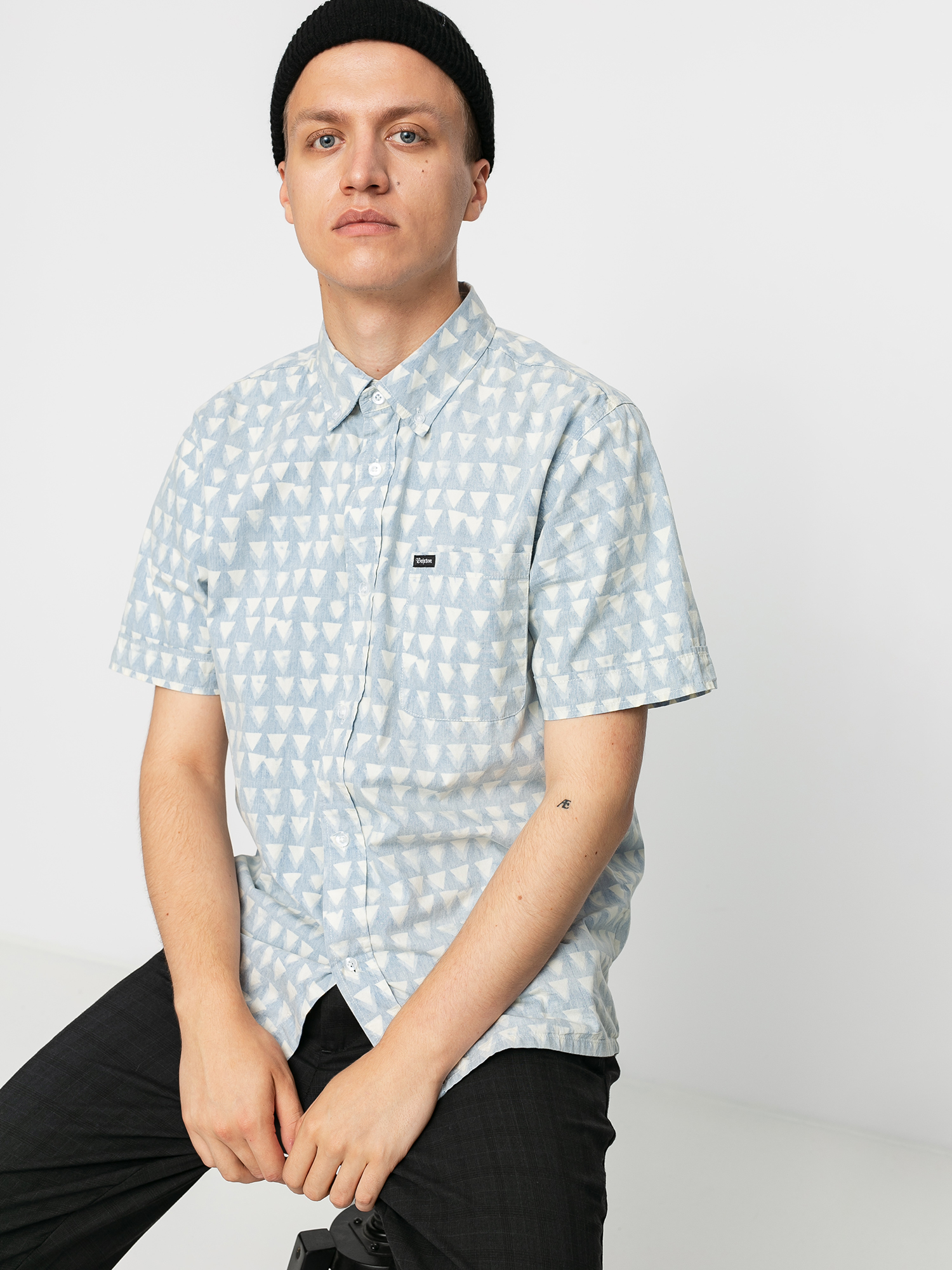 Košile Brixton 01 (light blue/white)