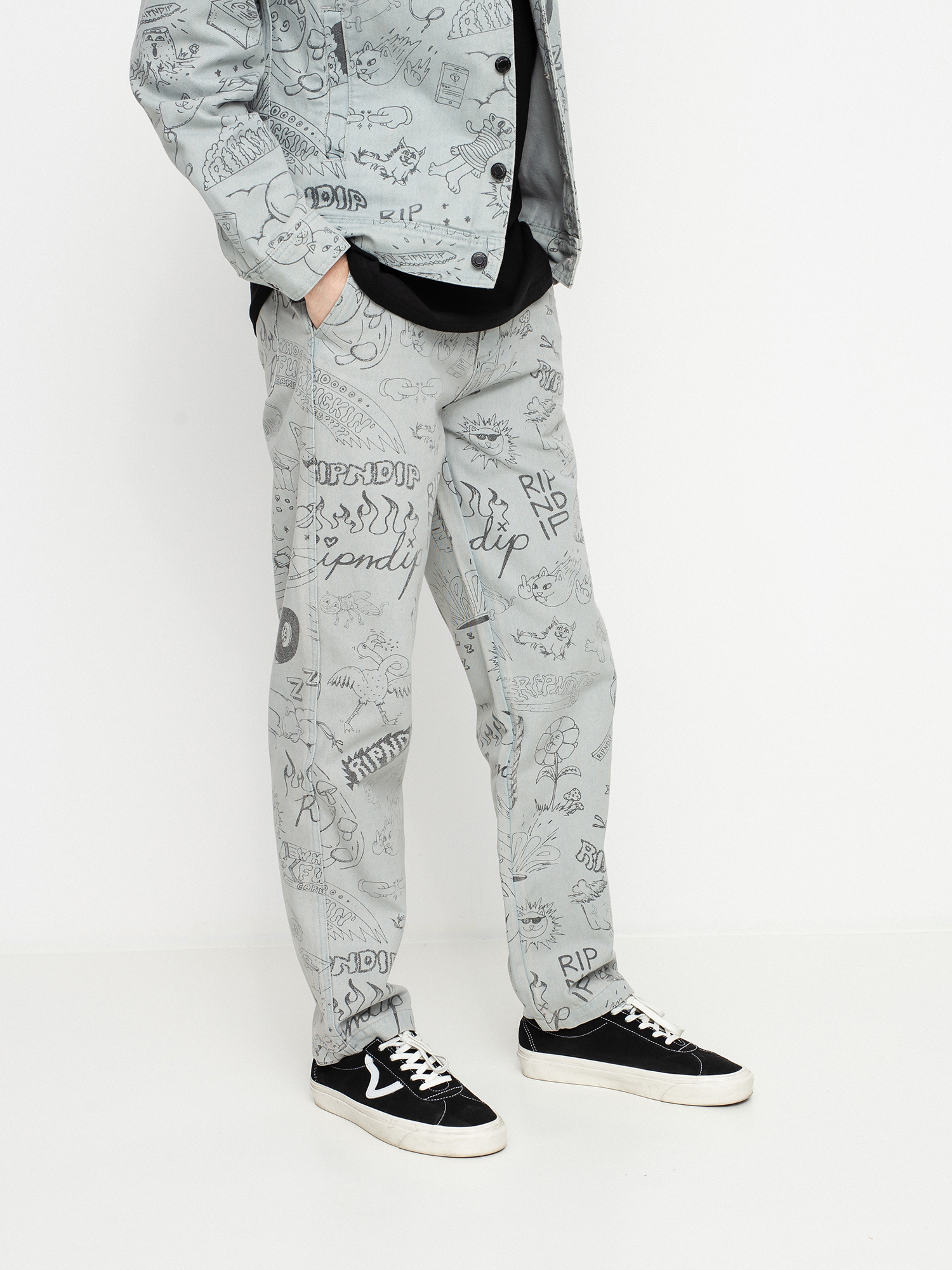 Kalhoty RipNDip Sharpie Denim (light denim wash)