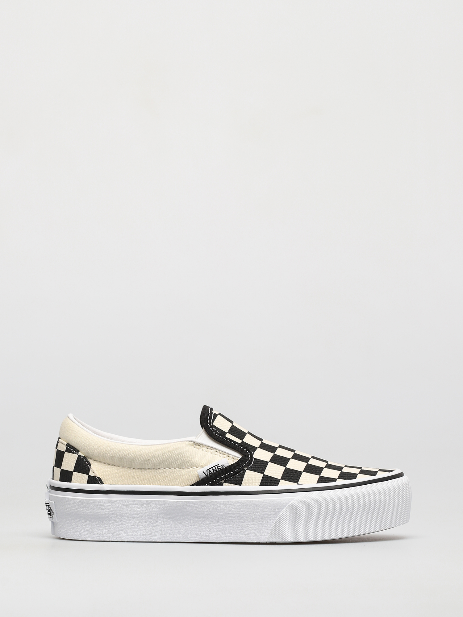 Boty Vans Classic Slip On Platform (blk whtchckerboard/wht)