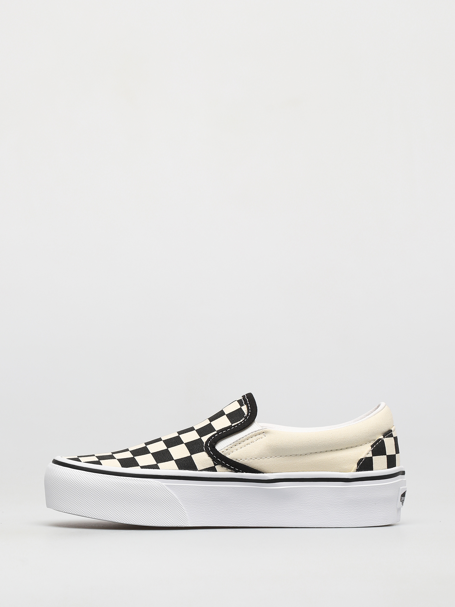 Boty Vans Classic Slip On Platform (blk whtchckerboard/wht)