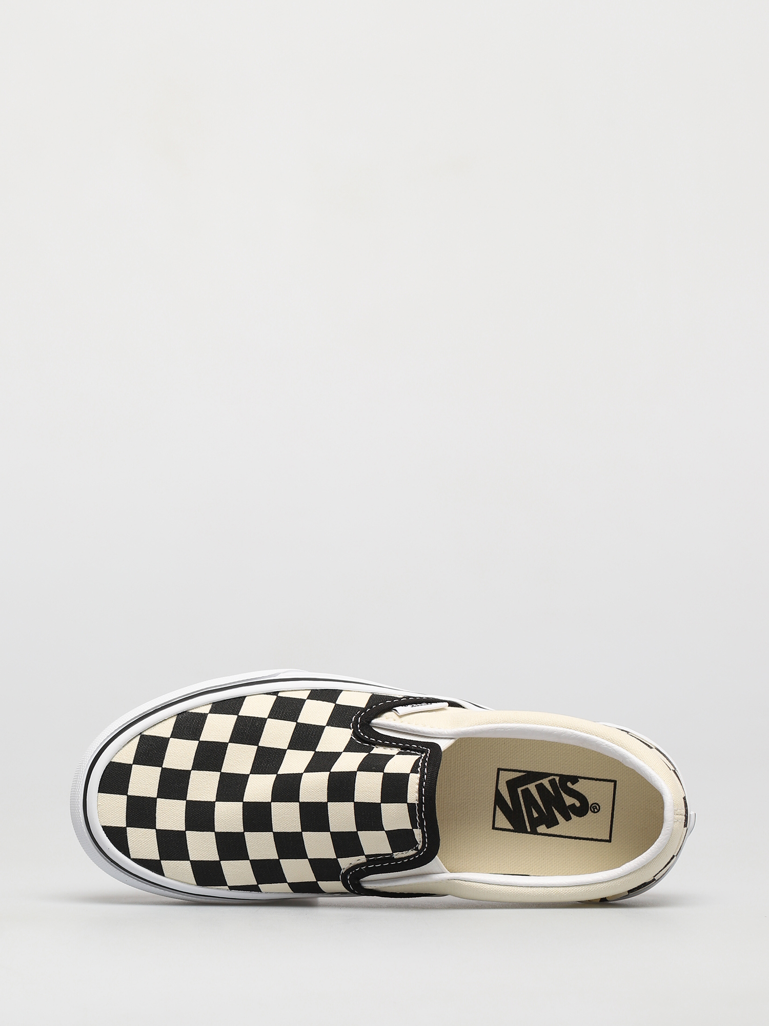 Boty Vans Classic Slip On Platform (blk whtchckerboard/wht)