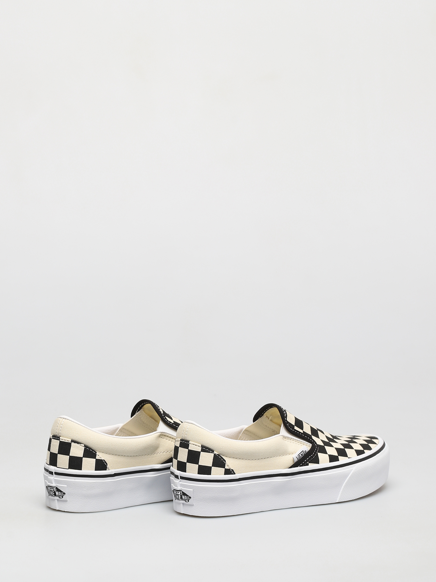 Boty Vans Classic Slip On Platform (blk whtchckerboard/wht)