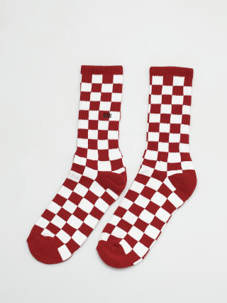 Ponožky Vans Checkerboard Crew II (red/white check)