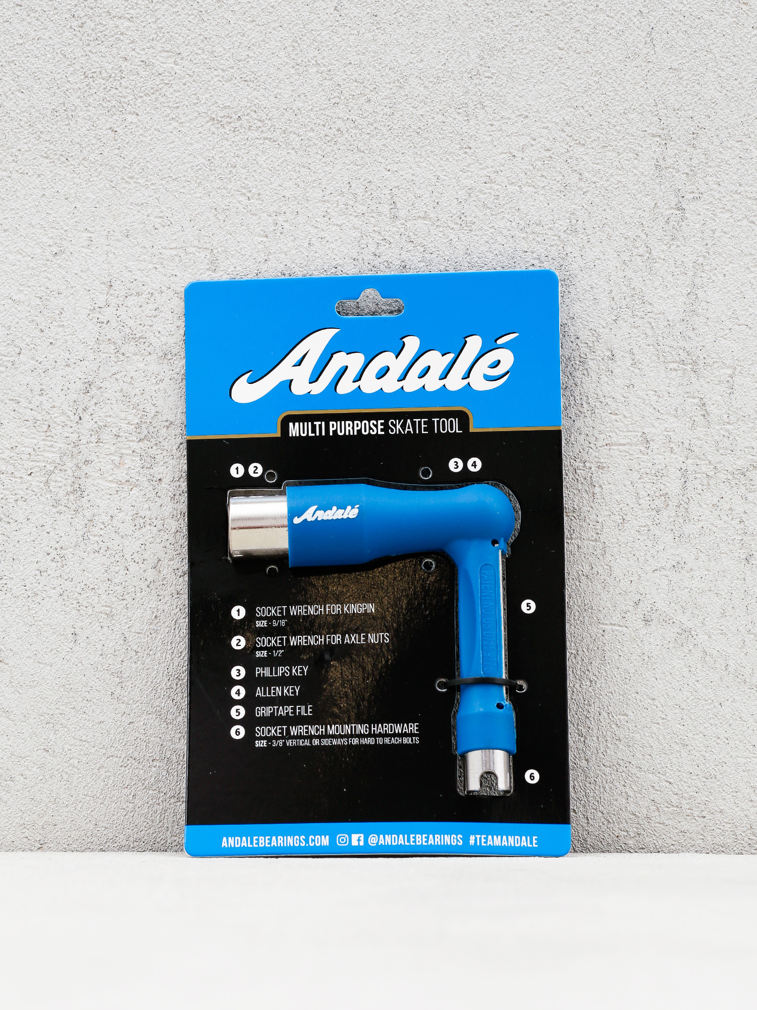 Příslušenství Andale Multi Purpose Ratchet Skate Tool (blue)