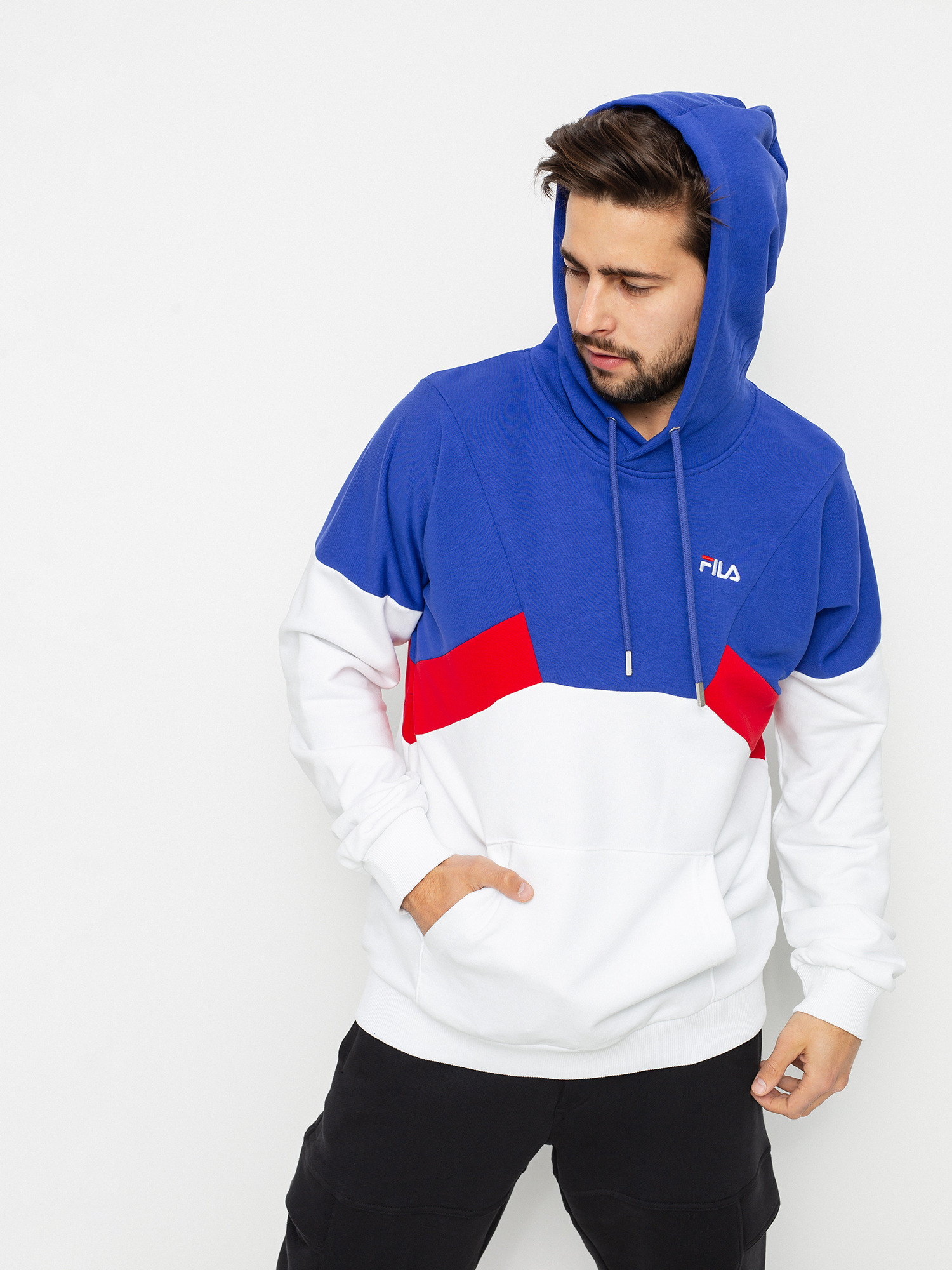 Mikina s kapucí Fila Alem HD (clematis blue)