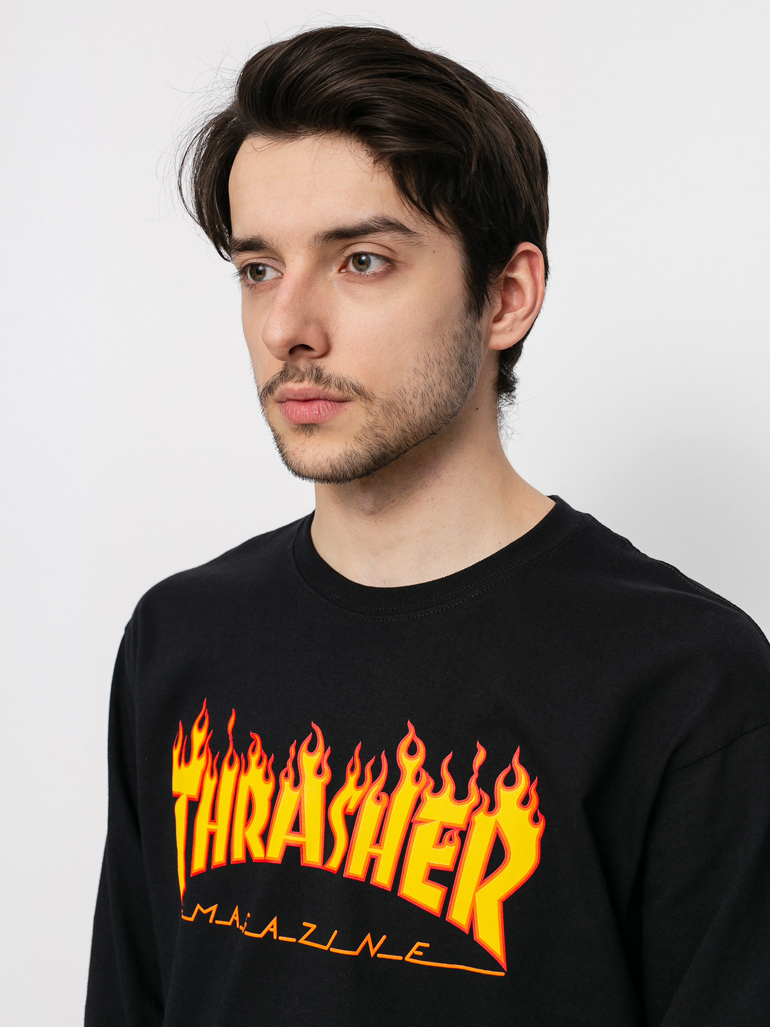 Triko Thrasher Flame Logo (black)