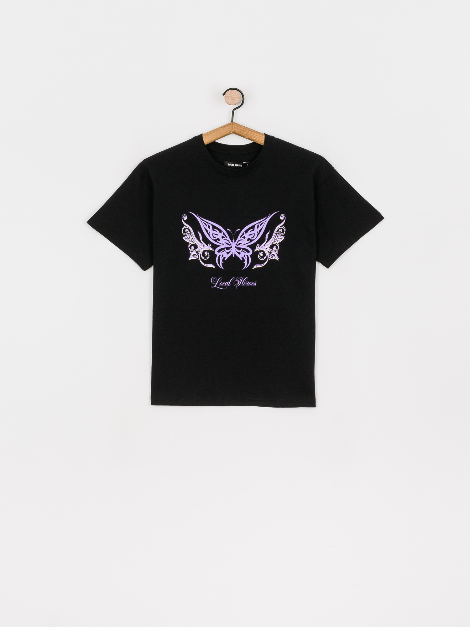 Tričko Local Heroes Butterfly Tribal Wmn (black)