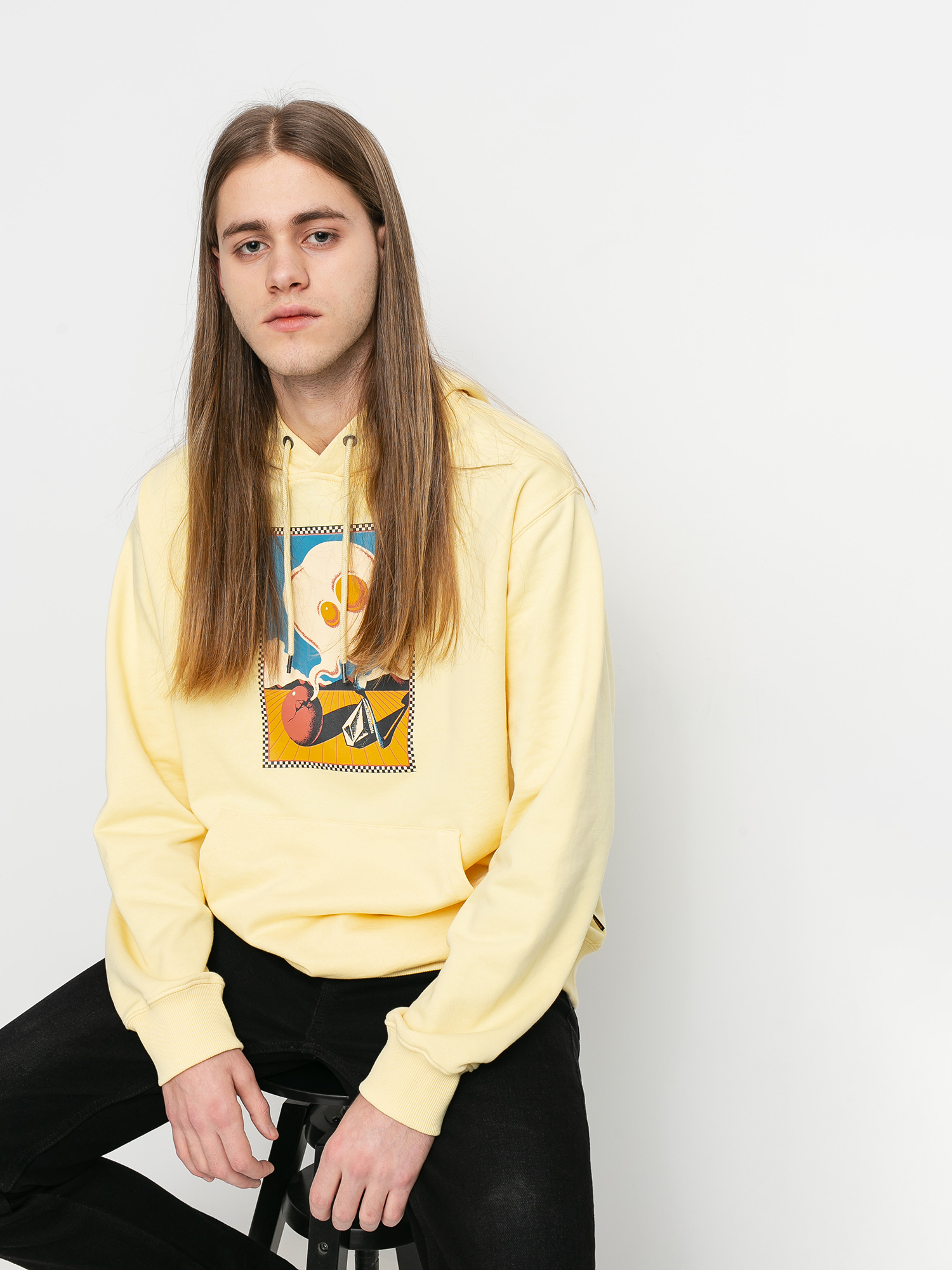 Mikina s kapucí Volcom Fa HD (dawn yellow)