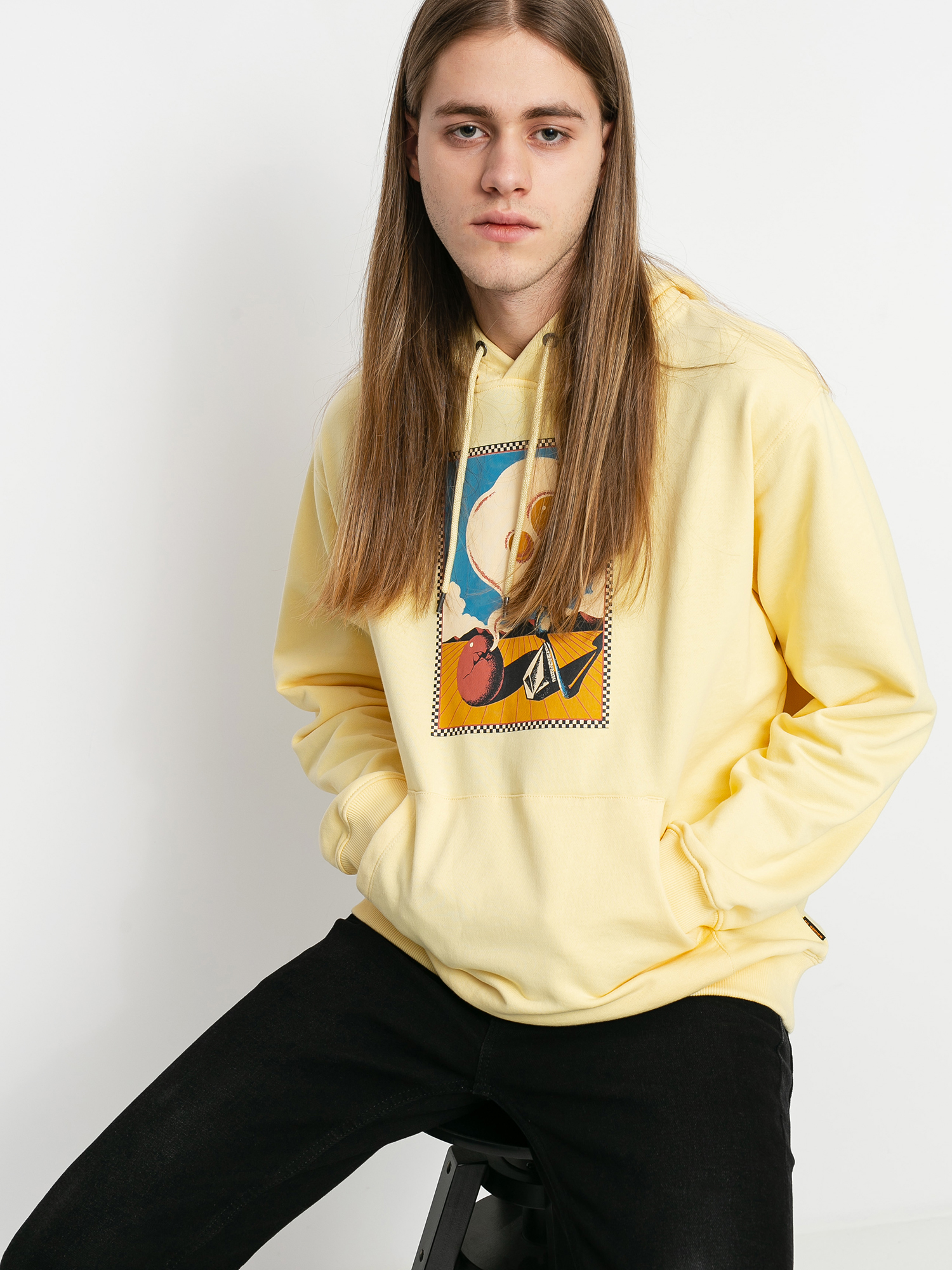 Mikina s kapucí Volcom Fa HD (dawn yellow)