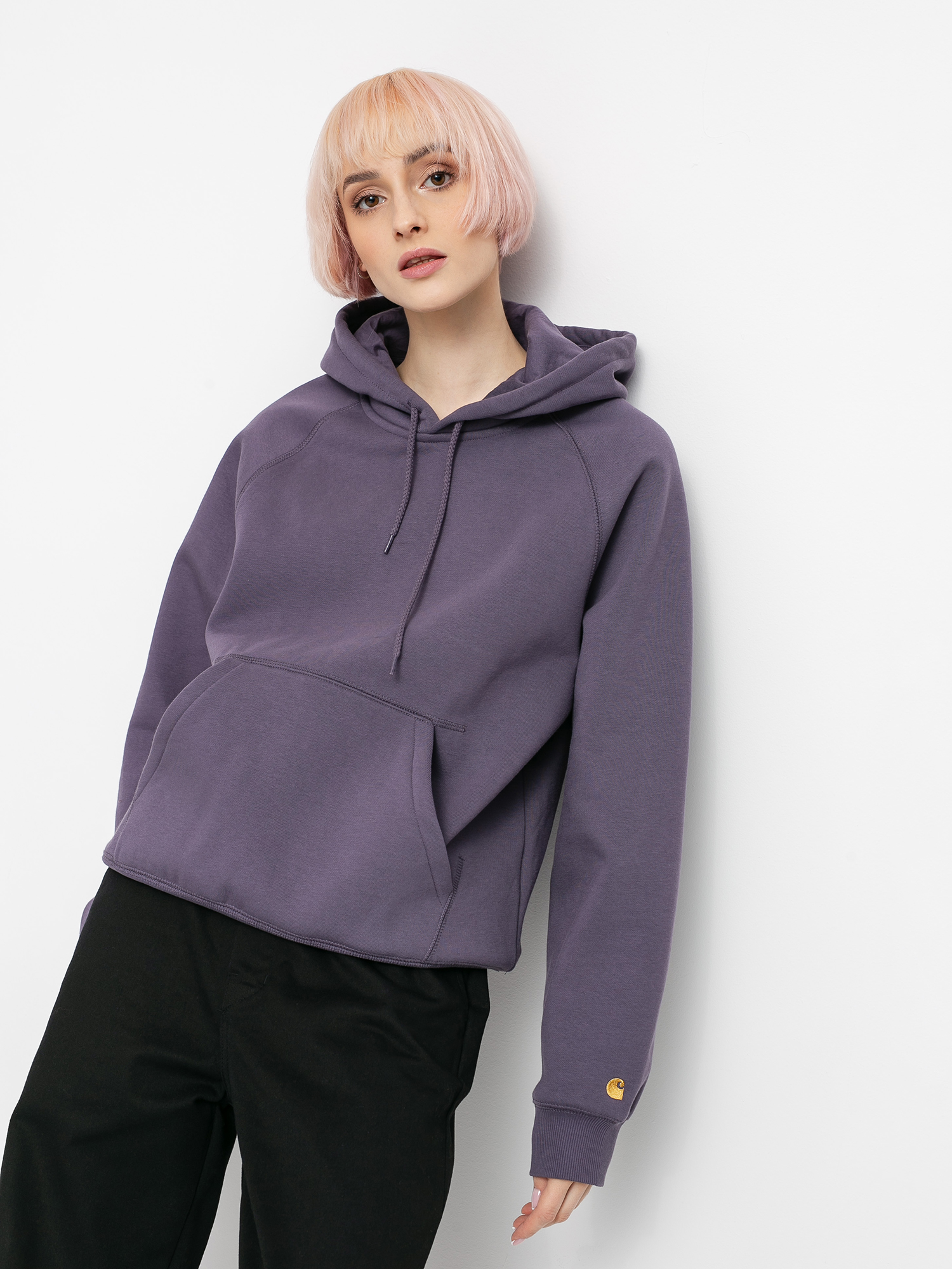 Mikina s kapucí Carhartt WIP Chase HD Wmn (provence/gold)