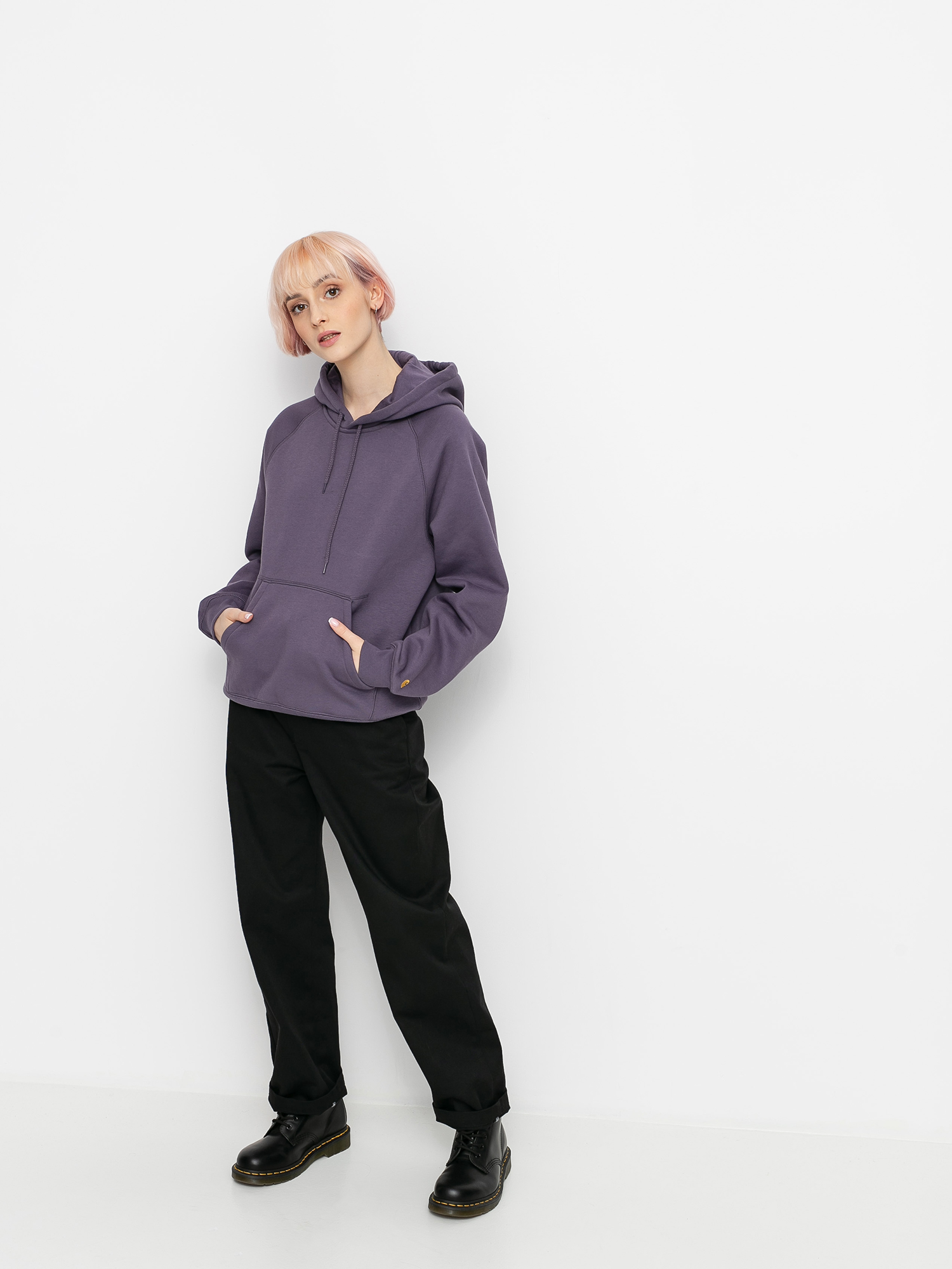 Mikina s kapucí Carhartt WIP Chase HD Wmn (provence/gold)