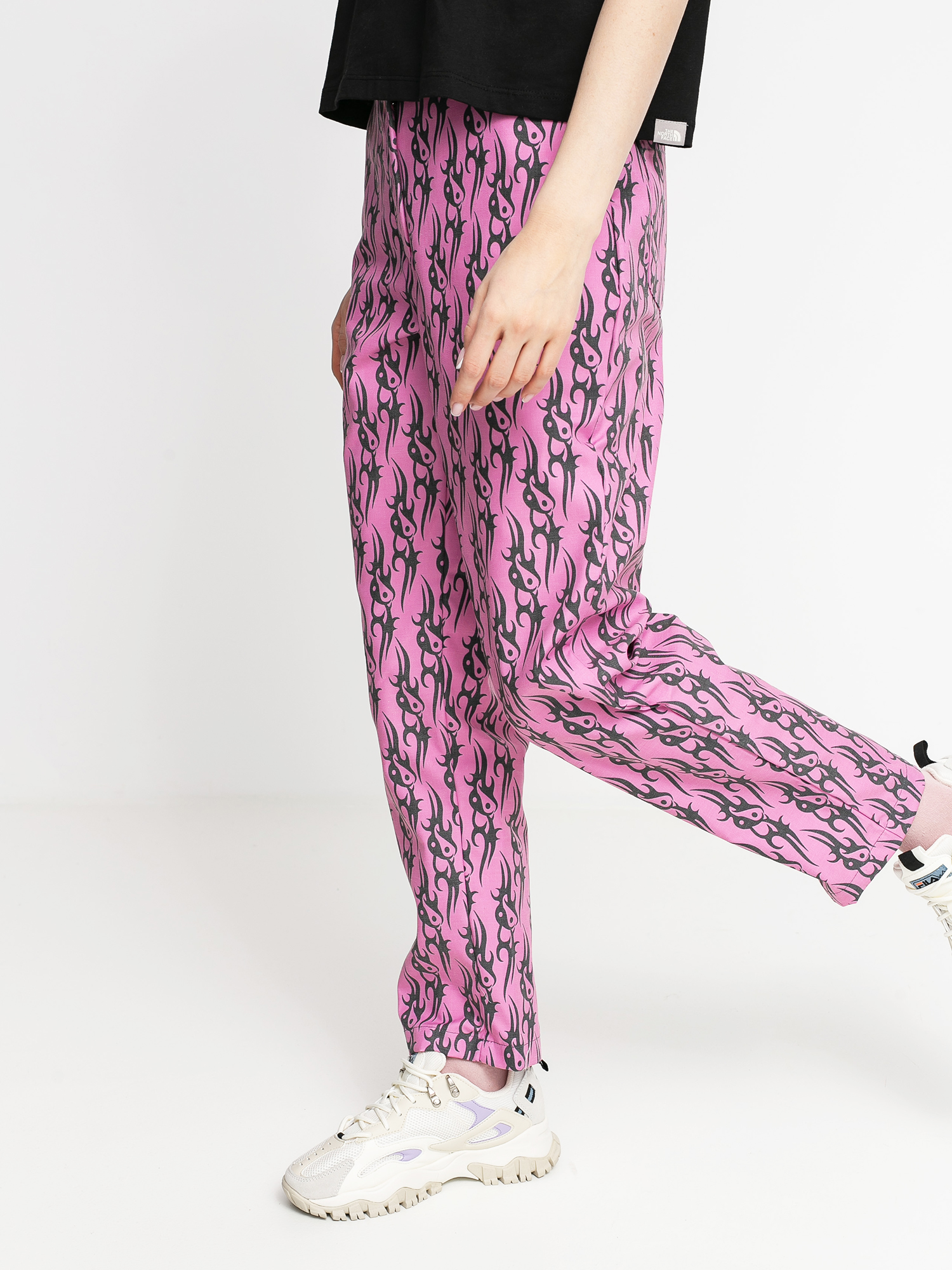 Kalhoty Local Heroes Tribal Love Wmn (pink/black)