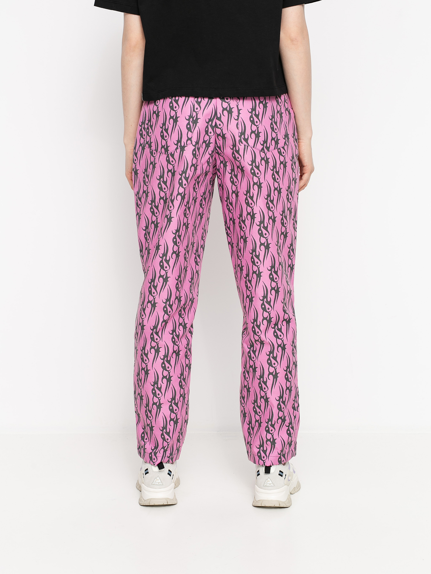 Kalhoty Local Heroes Tribal Love Wmn (pink/black)