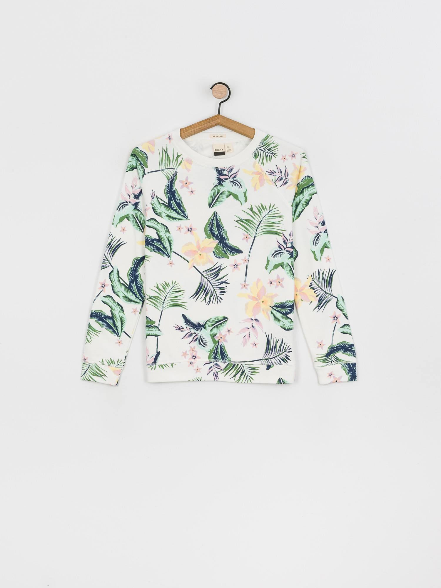 Mikina Roxy Dive Deep Crew Wmn (snow white large praslin)