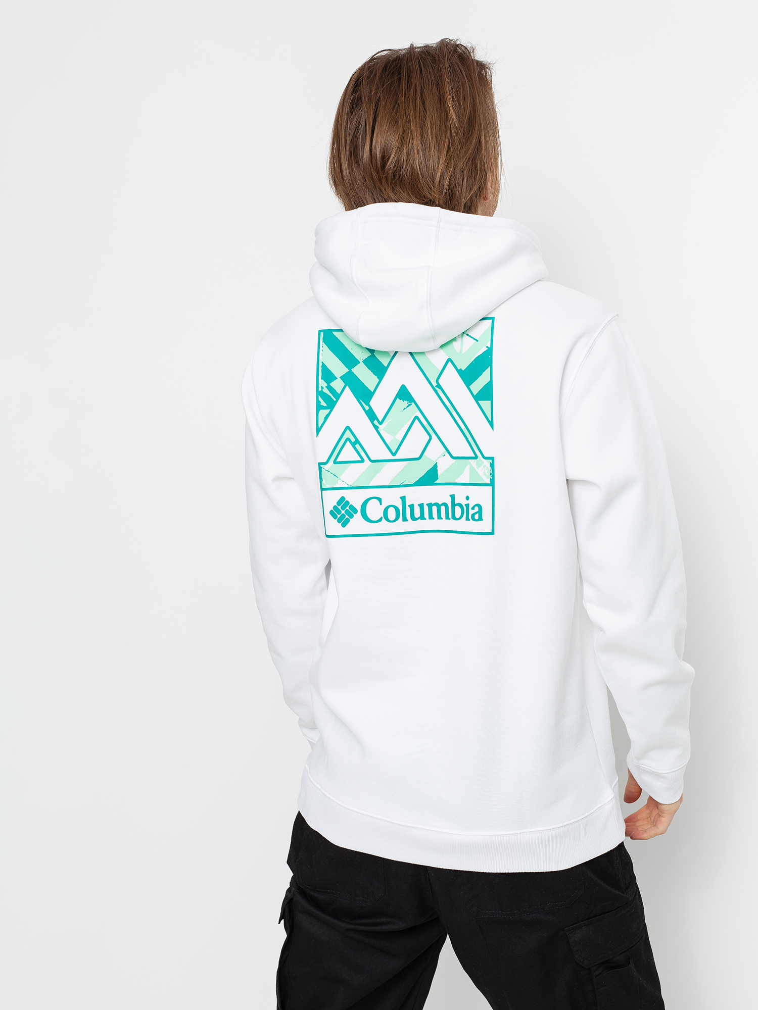 Mikina s kapucí Columbia CSC Basic Logo II HD (white block print)
