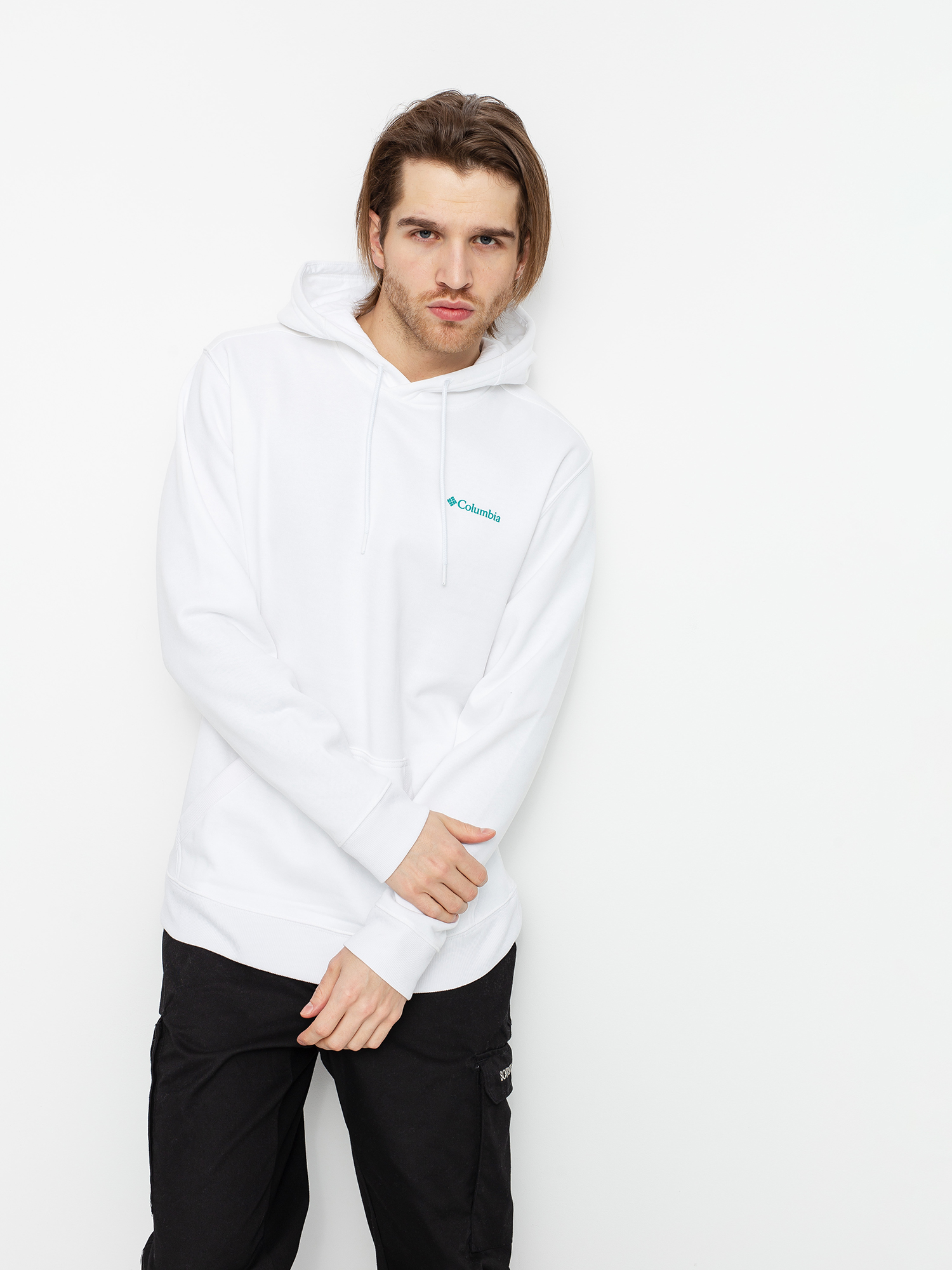 Mikina s kapucí Columbia CSC Basic Logo II HD (white block print)