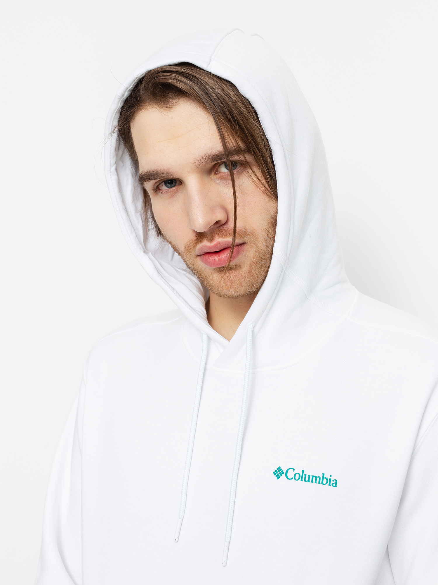 Mikina s kapucí Columbia CSC Basic Logo II HD (white block print)